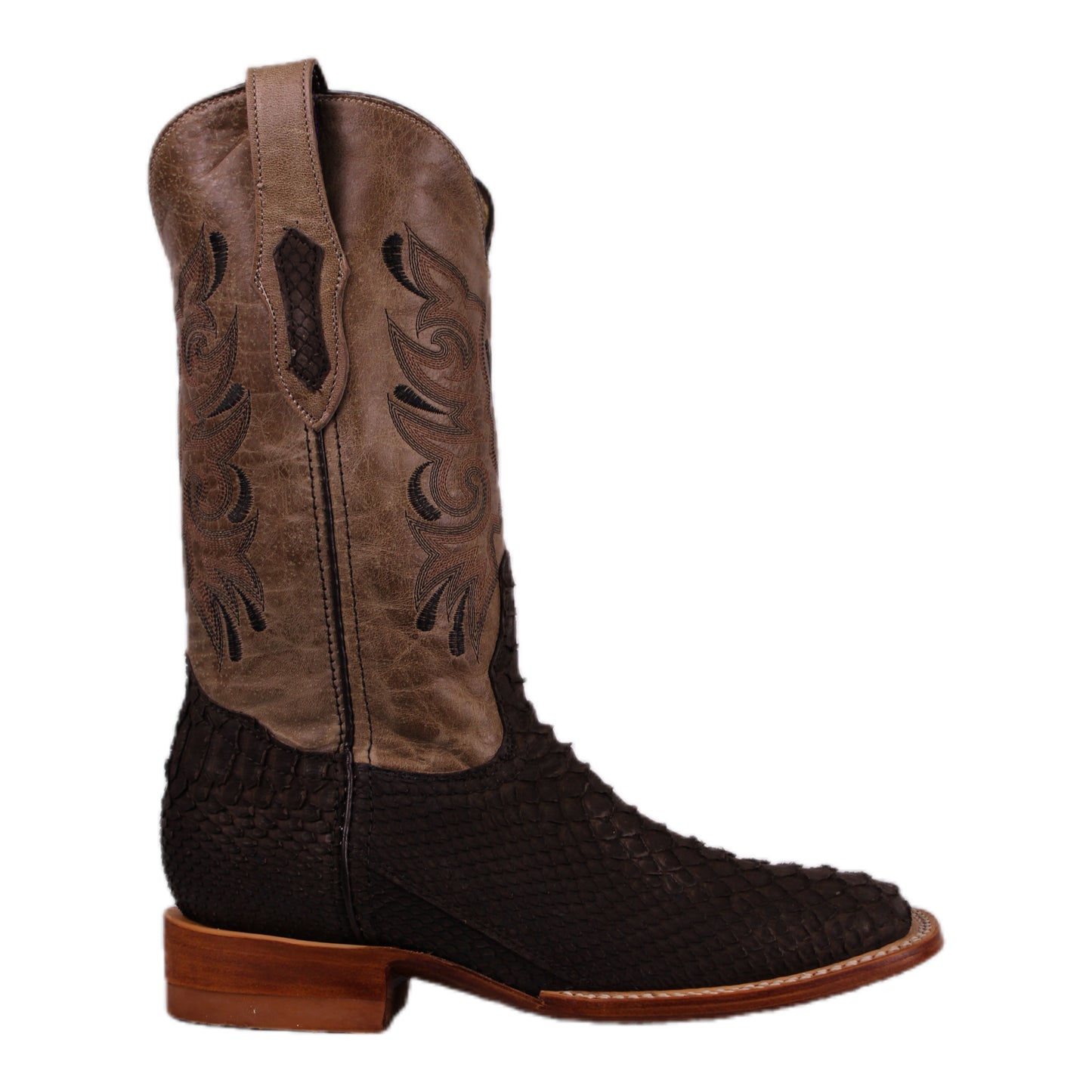 Diligencia Matte Brown Exotic Leather Boot