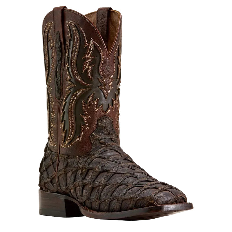 Ariat Men Pirarucu Ashwood Wide Square Toe Cowboy Boot 10072899