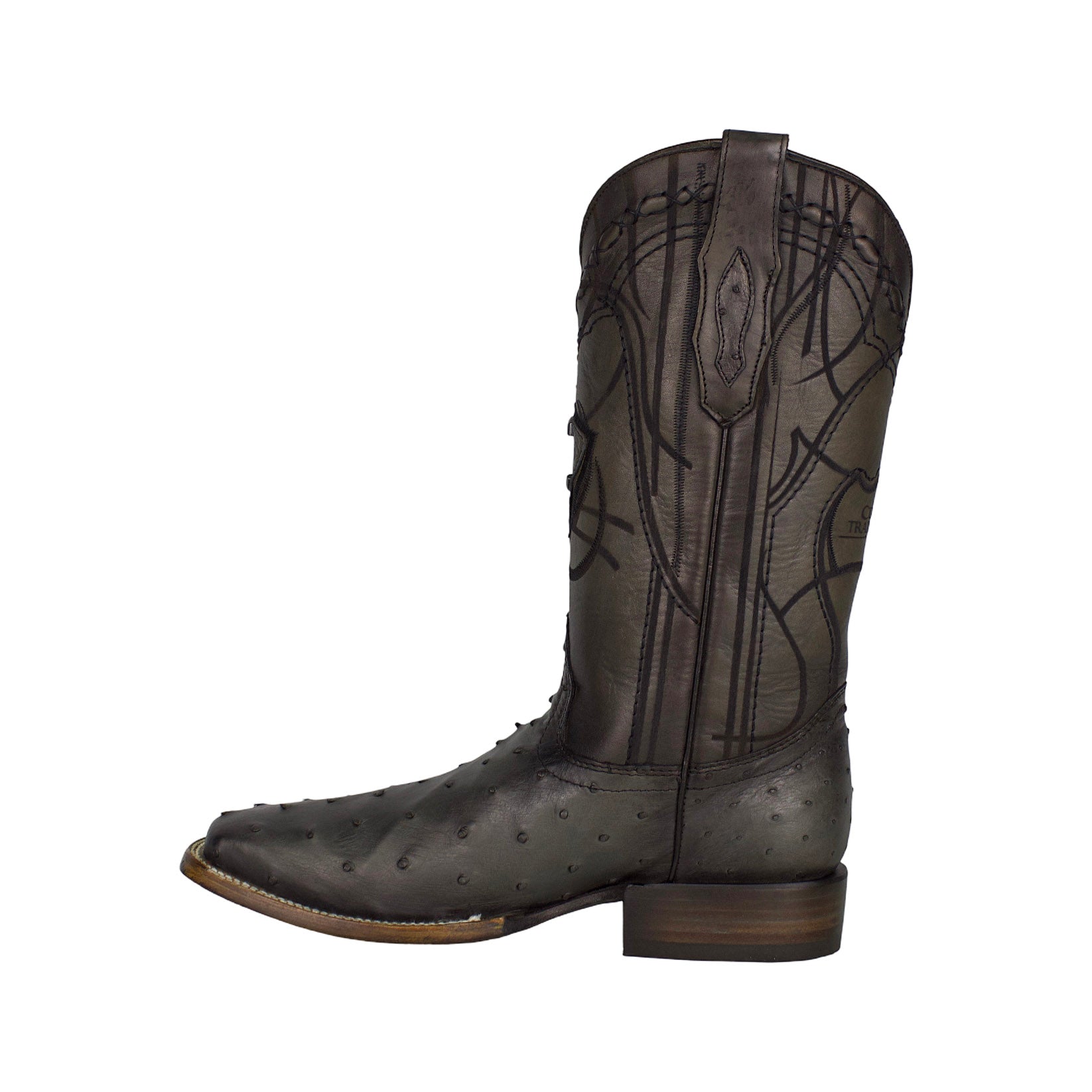 Cuadra MN Ostrich Square Toe Boot 3Z1OA1 Flame Gris