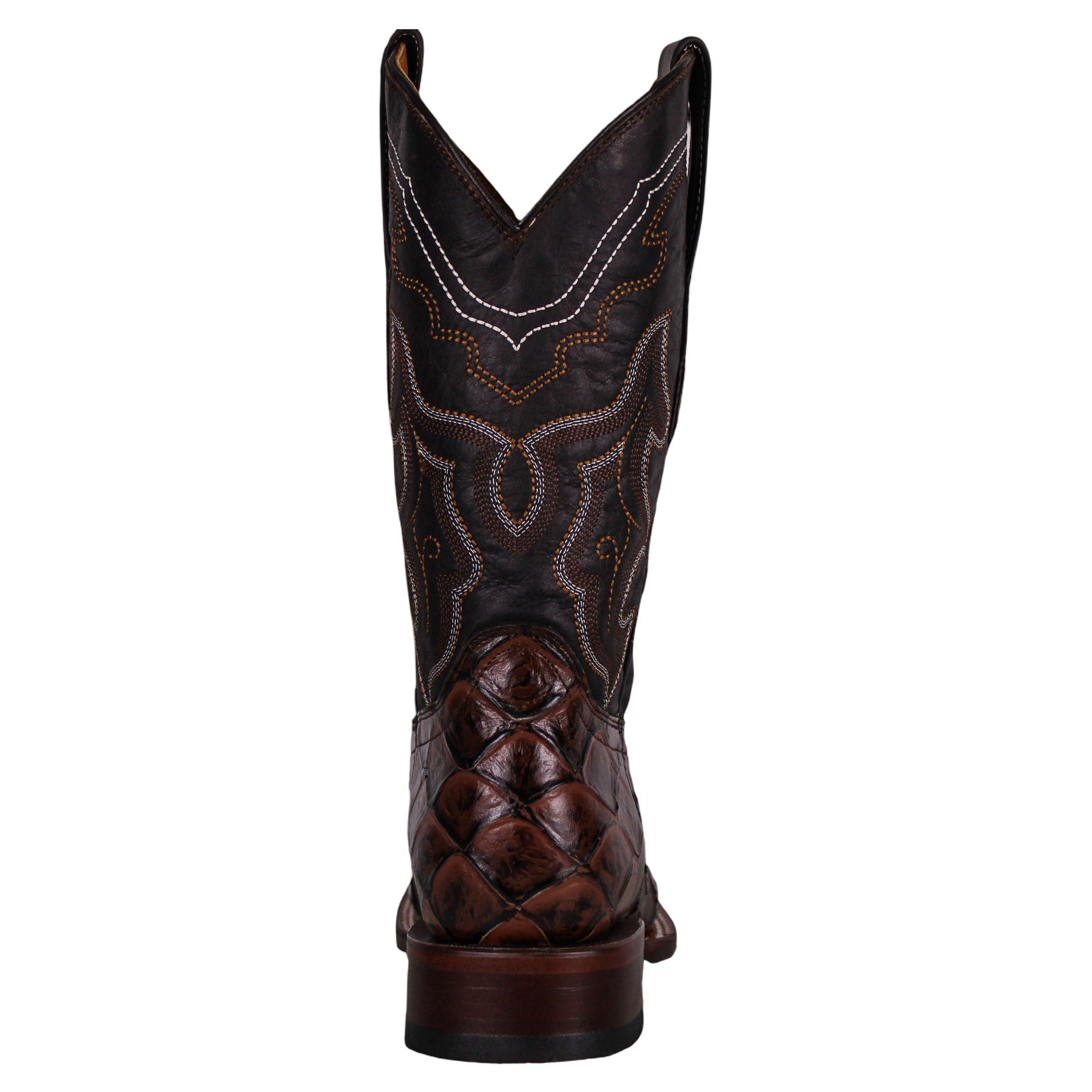 Cerrito Men Print Pirarucu Cafe ISB310C Square Toe Boot