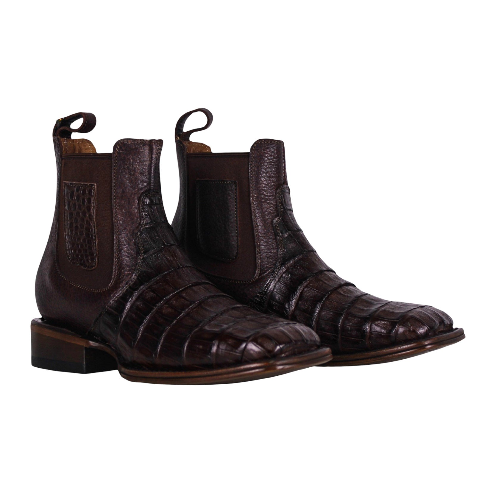 Cerrito MN Caiman Square Toe Ankle Boot IST098C Brown