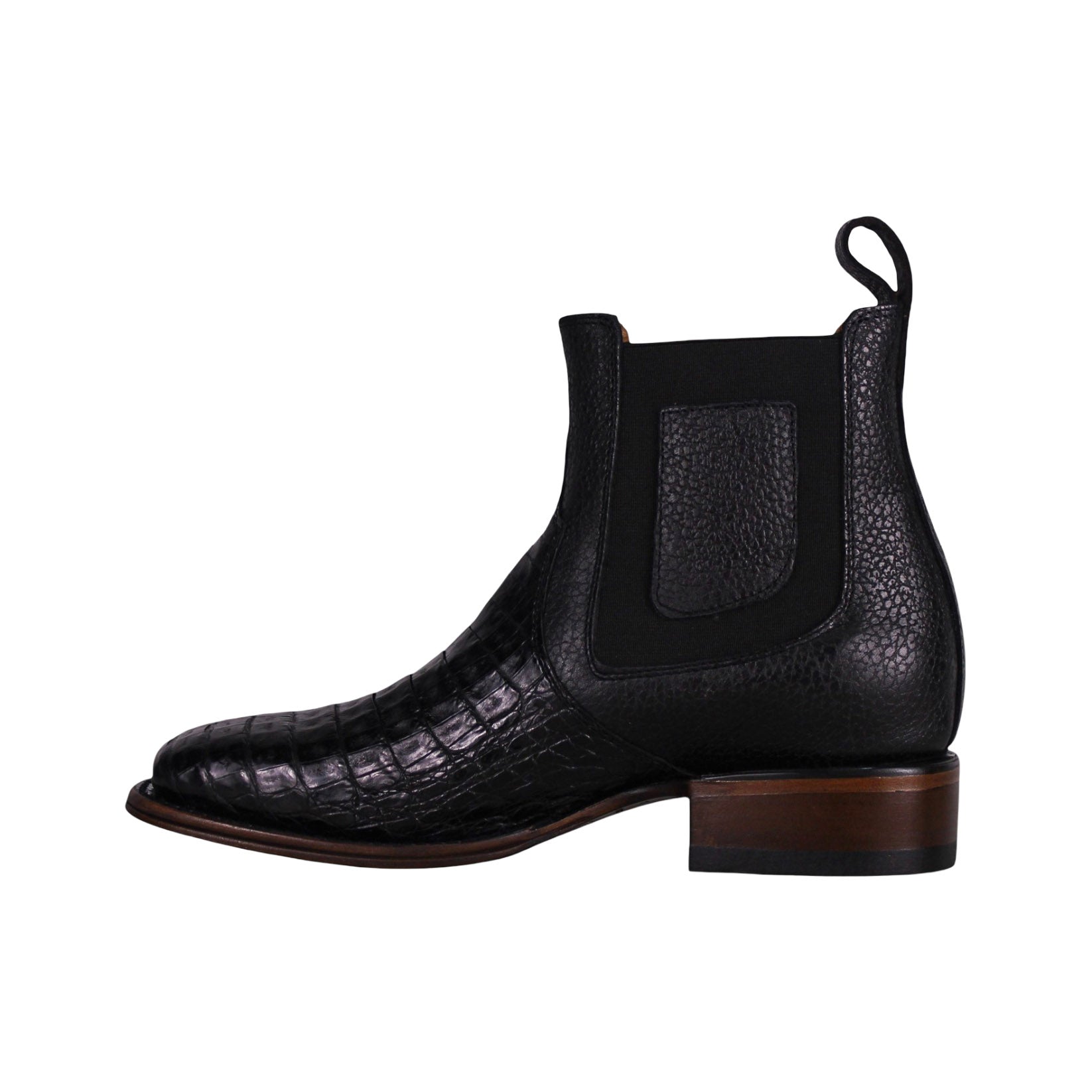 Cerrito MN Caiman Square Toe Ankle Boot IST097C Black