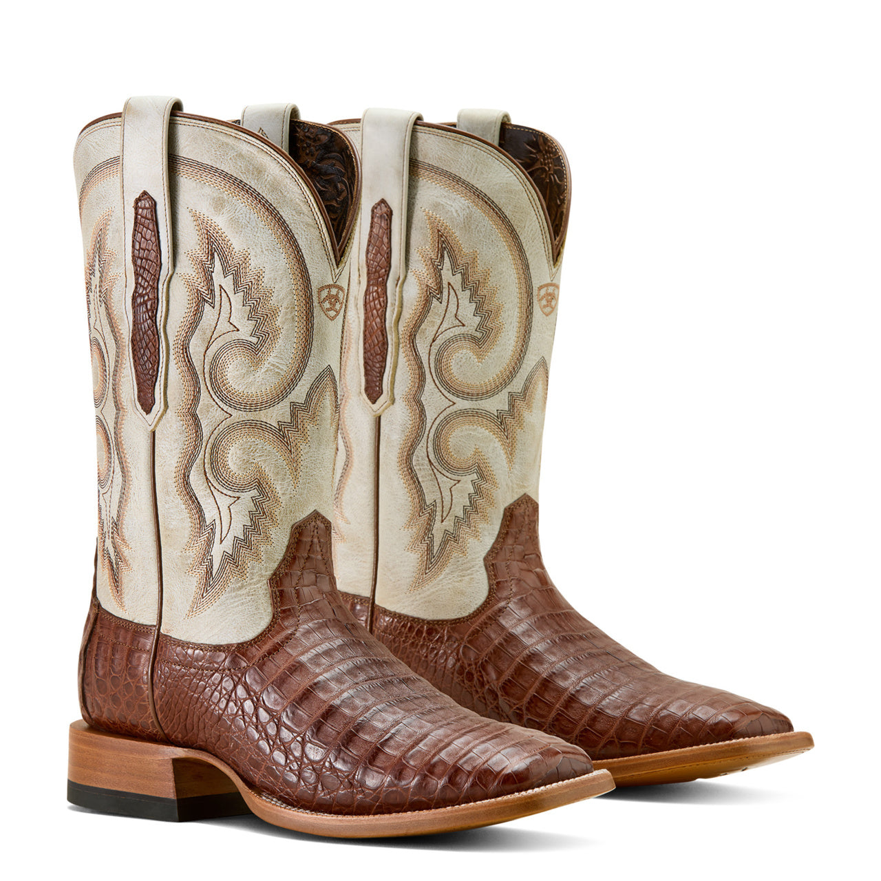 Ariat Men Classic Callen Caiman Wide Square Toe Western Boot 10063773