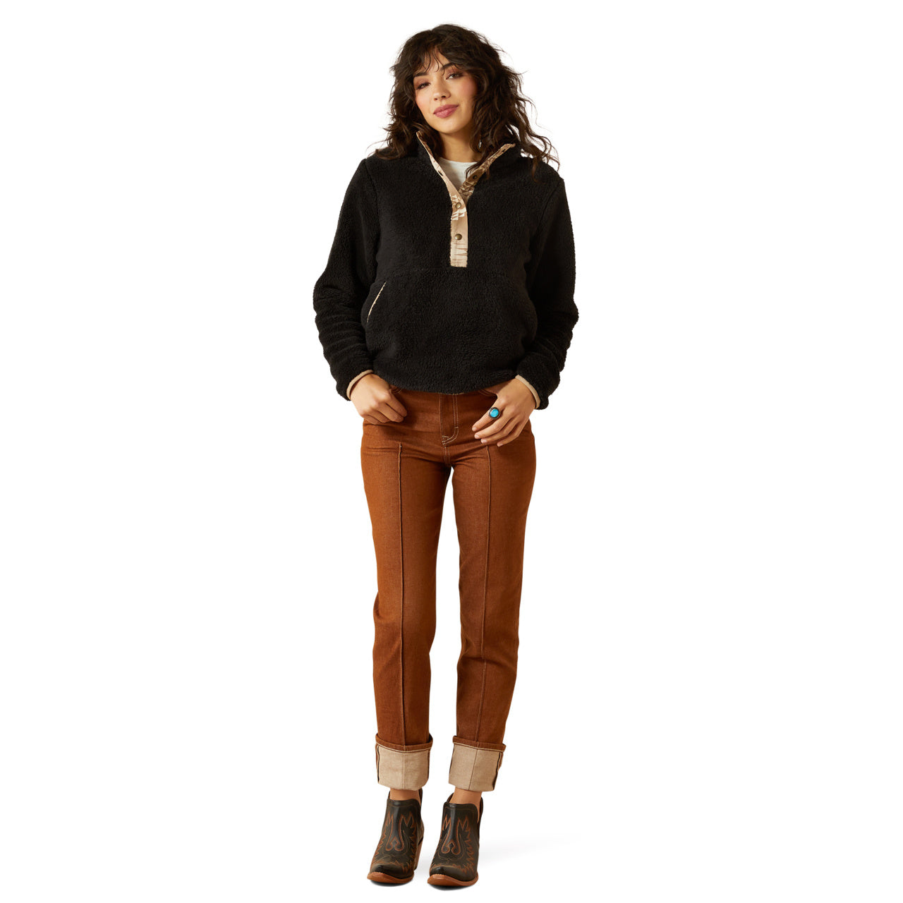 Ariat Women Berber Snap Front Sweatshirt 10062612