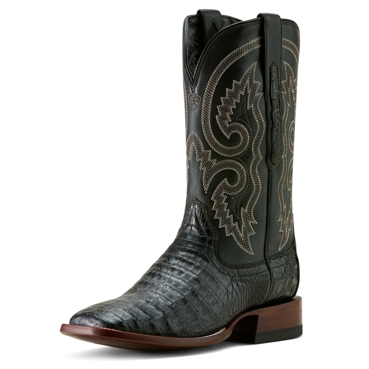 Ariat Men Classic Callen Caiman Wide Square Toe Western Boot 10063772