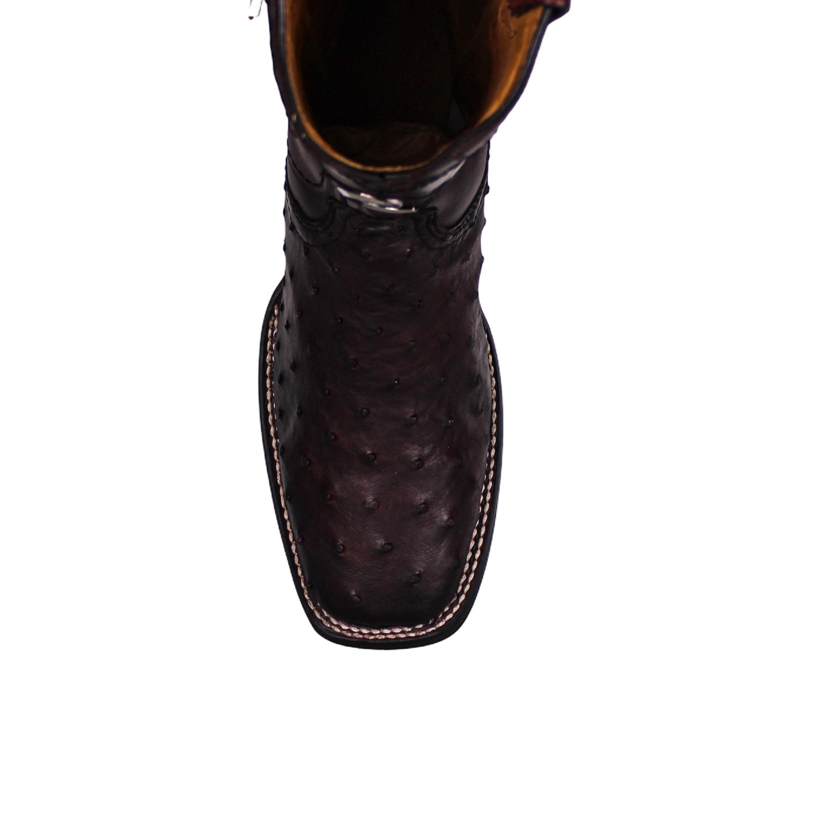 Cuadra MN Ostrich Square Toe Boot 3Z1OA1 Blackcherry