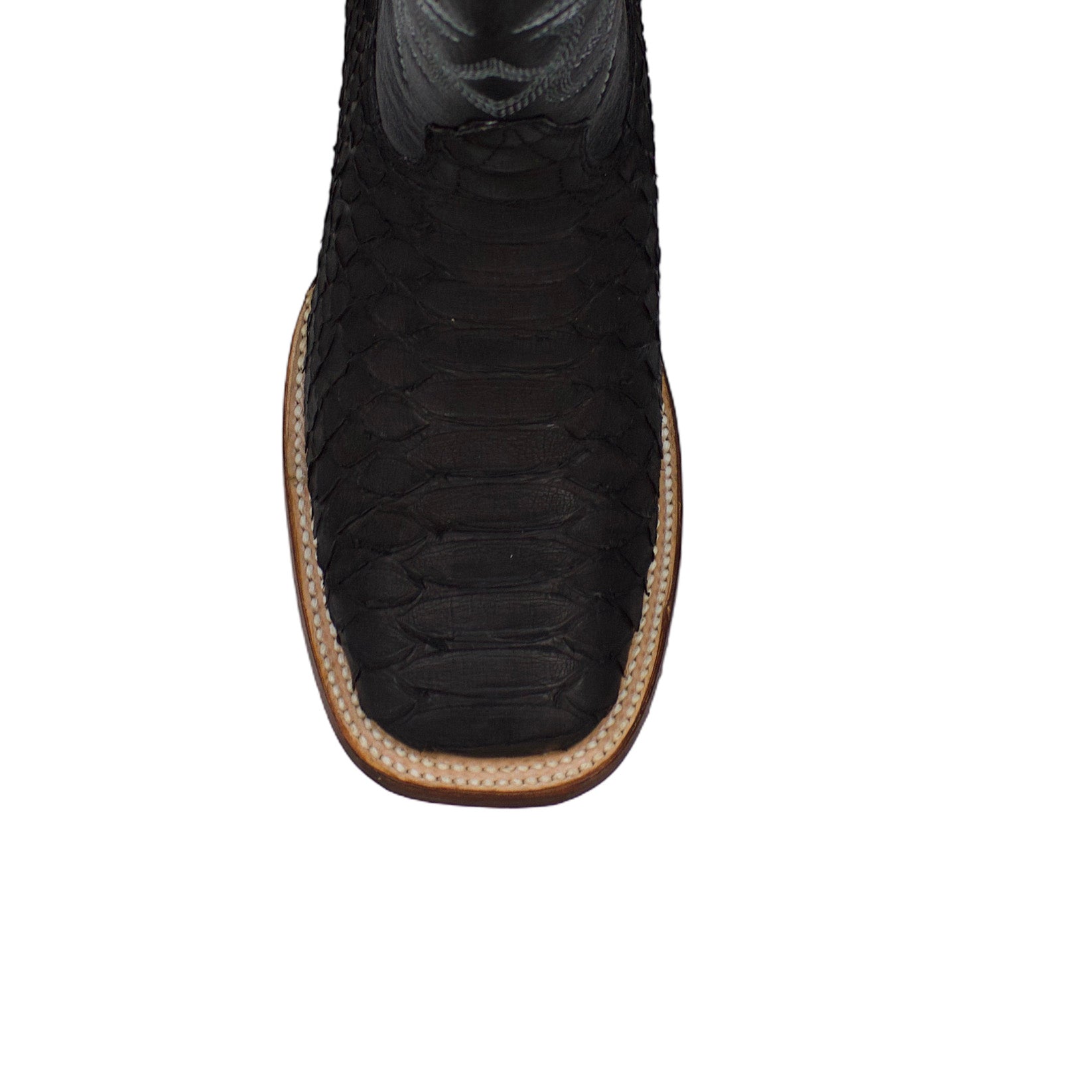 Los Altos Men Python Nobuck Black 822N5705 Square Toe Boot