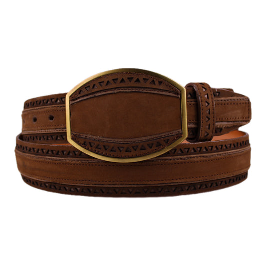Los Altos H. Brown Suede Leather Belt