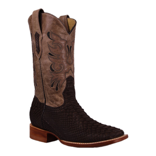 Diligencia Matte Brown Exotic Leather Boot