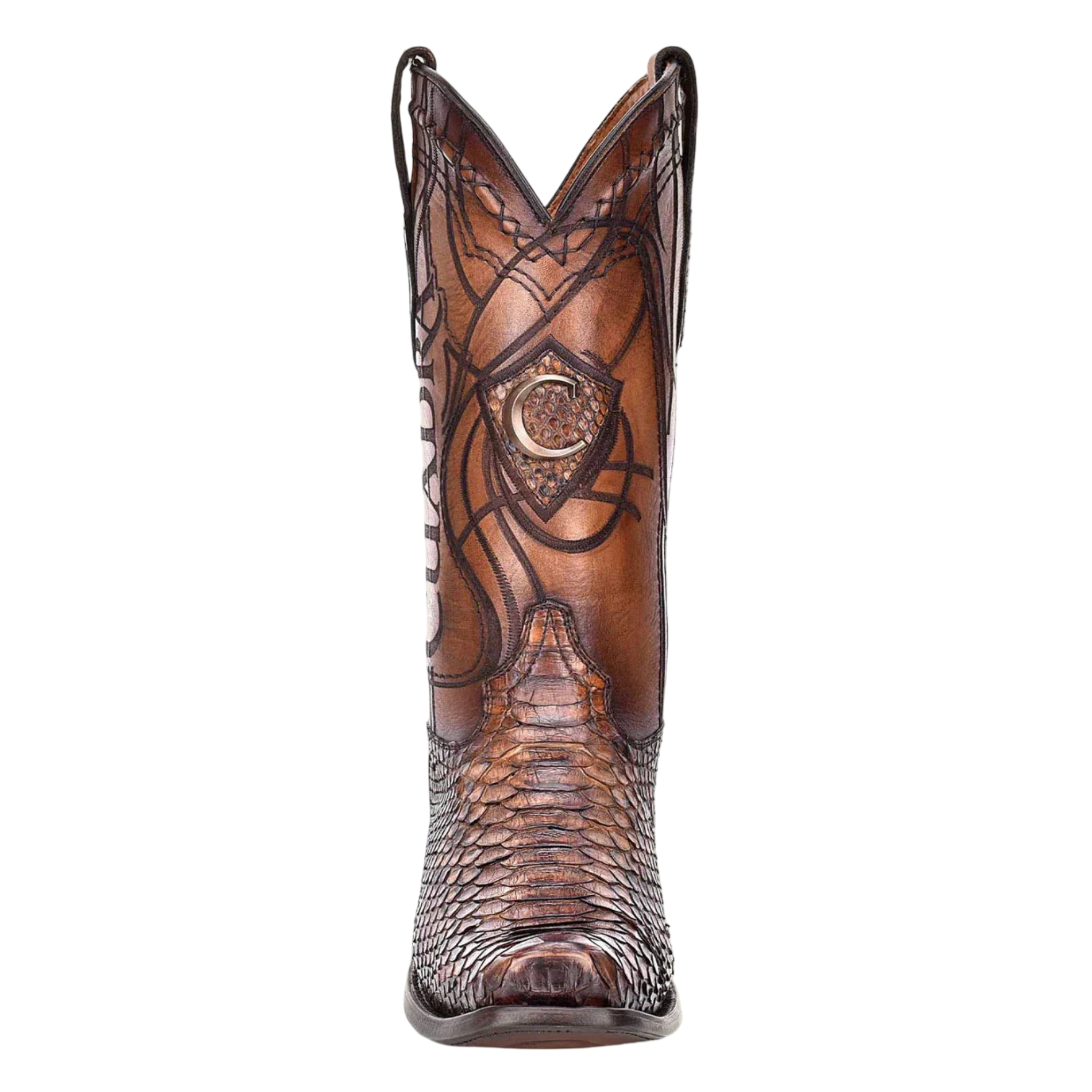 Cuadra MN Python Narrow Square Toe Boot 1J1NPH Brown