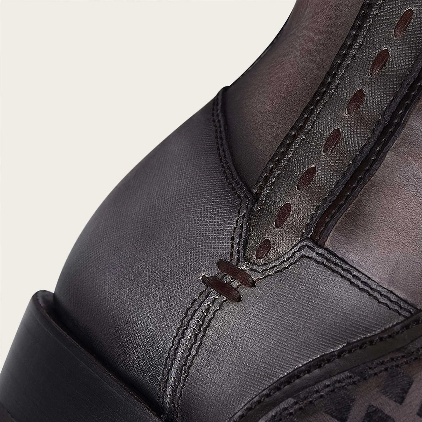 Cuadra Engraved grey oxford cowboy boots for men