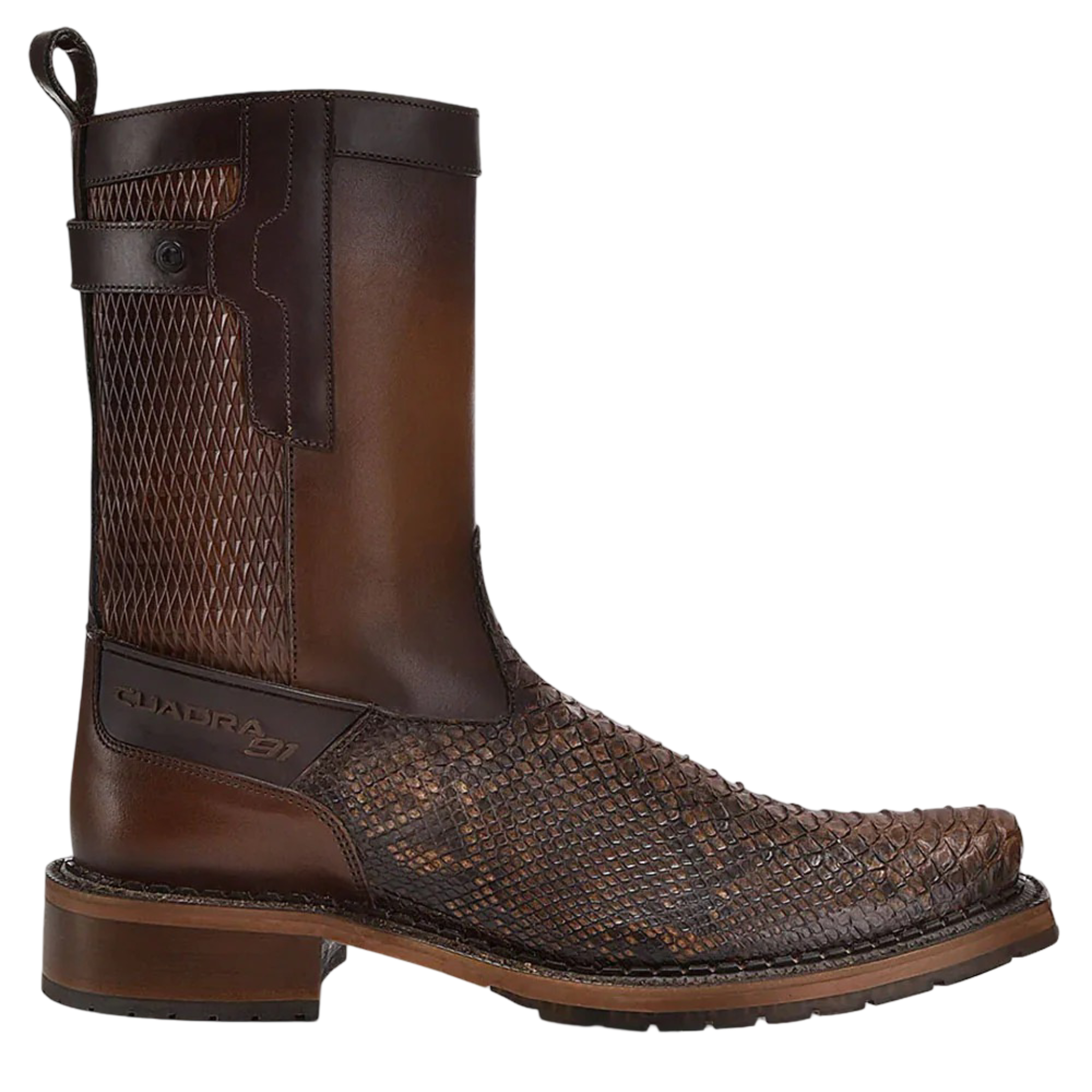Cuadra MN Python Narrow Square Toe Boot 1J2VPH Honey