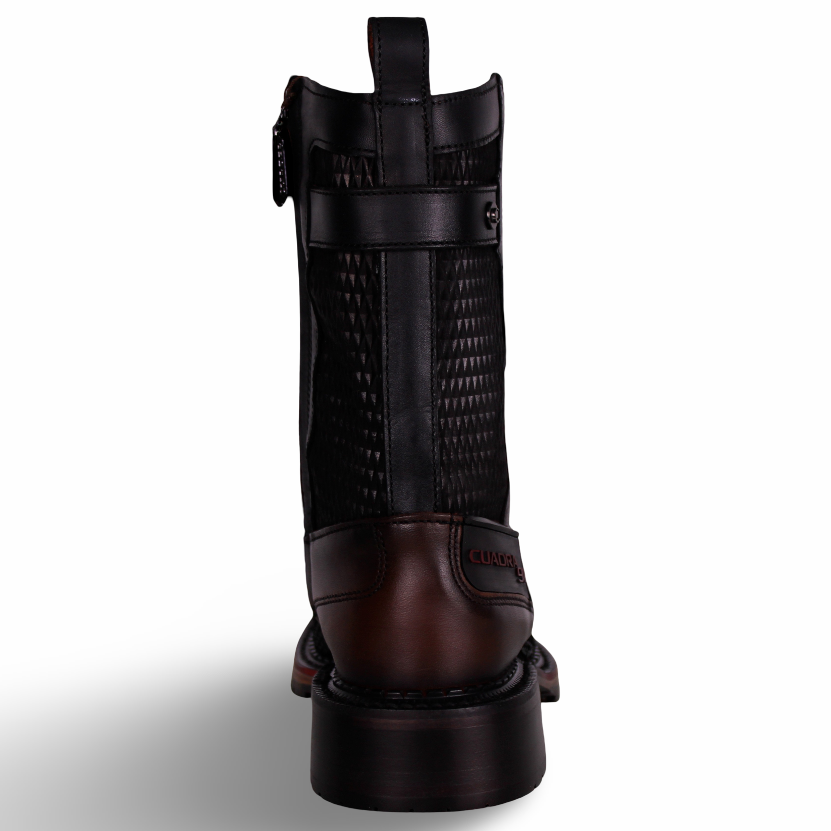 Cuadra Men Python Narrow Square Toe Boot 1J2VPH Black