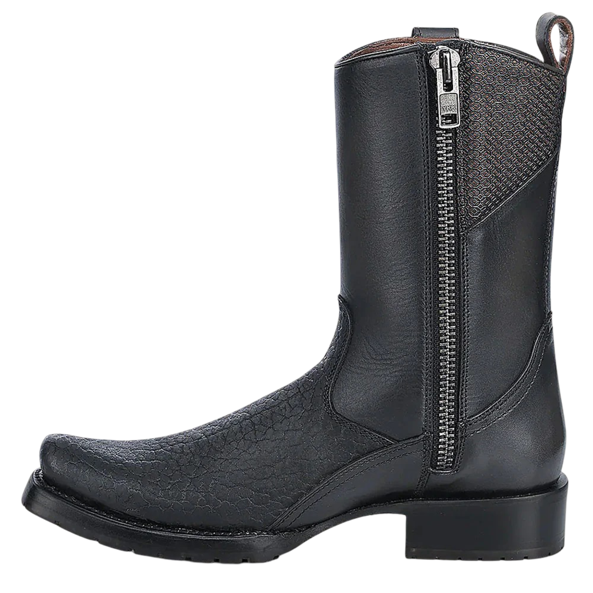 Cuadra Men Urban Oxford Cowhide Narrow Square Toe Boot 1J3HTC Black