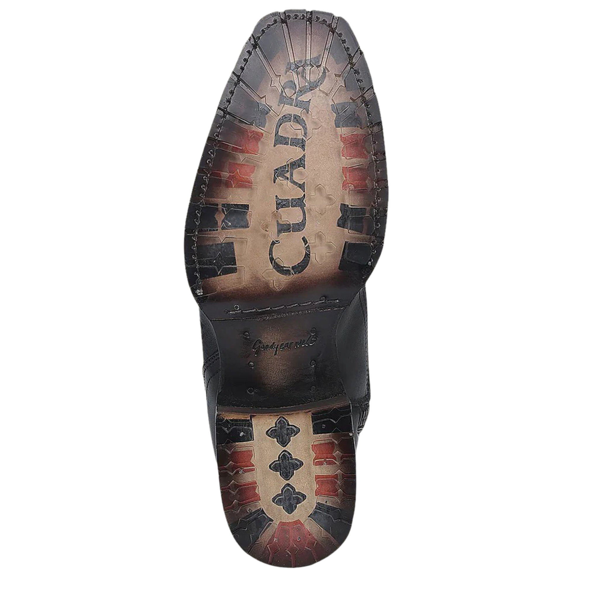Cuadra Men Urban Oxford Cowhide Narrow Square Toe Boot 1J3HTC Black