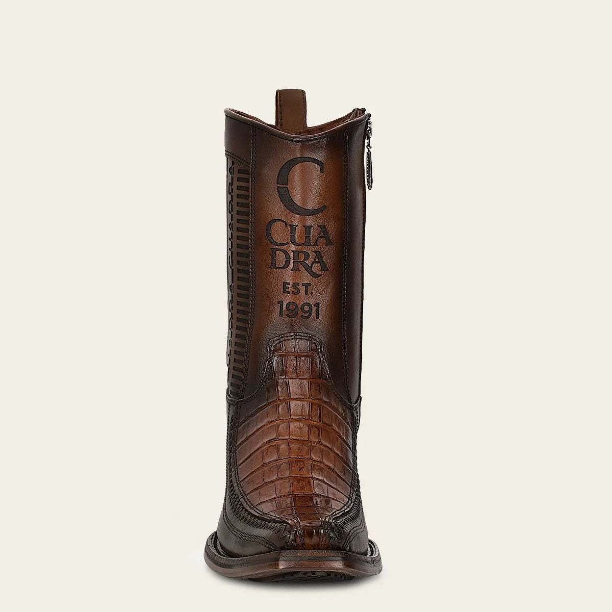Cuadra brown exotic leather cowboy boots