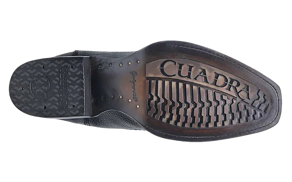 Cuadra MN Urban Engraved Zipper Narrow Sq Toe Boot 1J3NRS Black