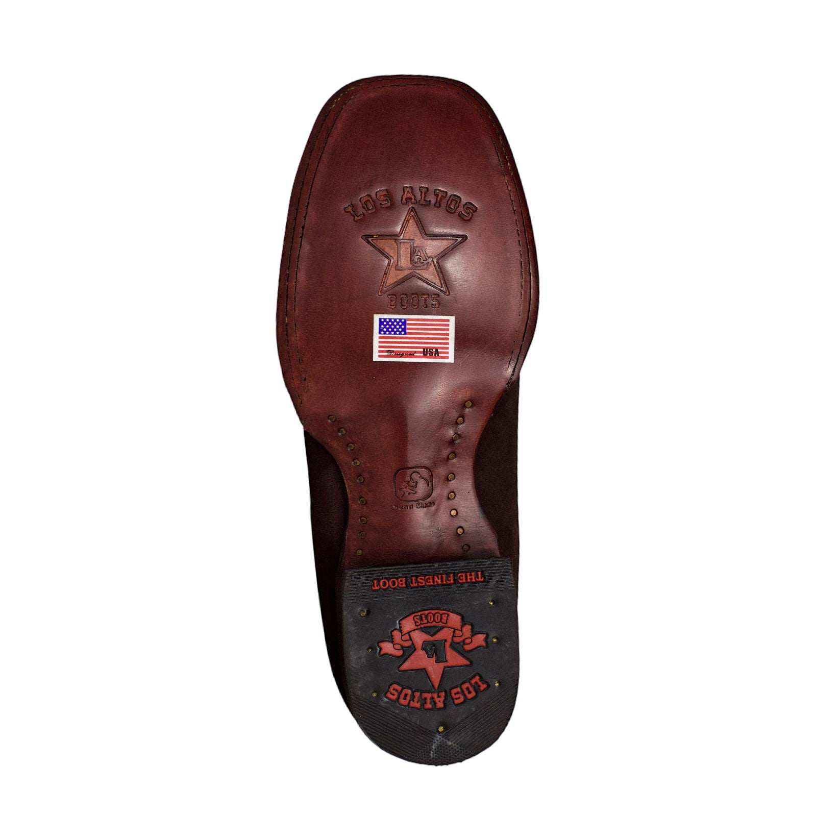 Los Altos Nobuck Burgundy 82B6306 Square Toe Ankle Boot