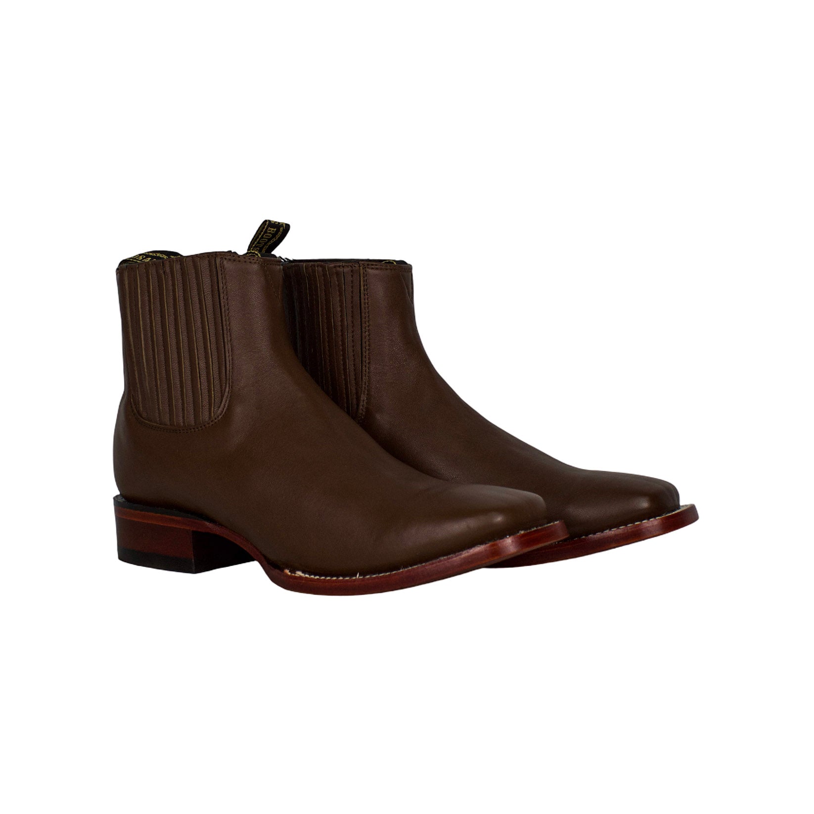 Los Altos Men Deer Light Brown 82B8307 Square Toe Ankle Boots