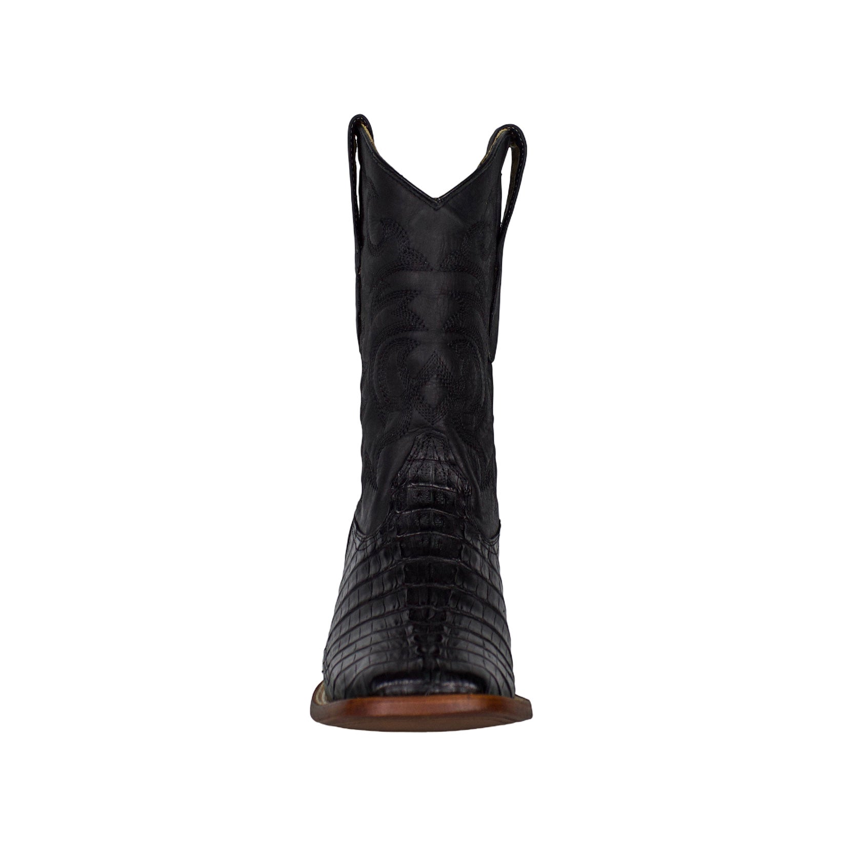 Los Altos Men Caiman Tail Black 8220105 Square Toe Boot