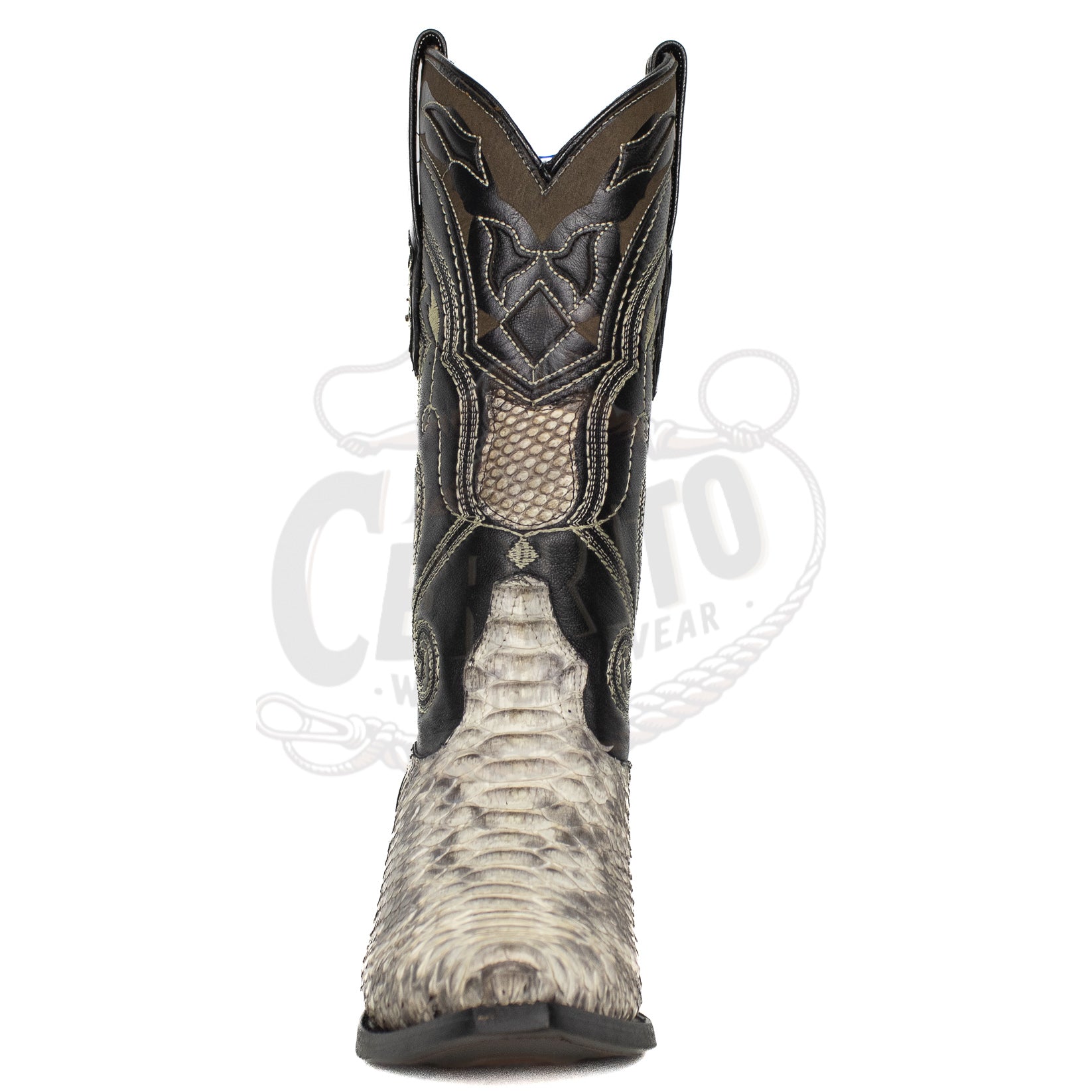 Wild West Men Natural 945749 Python Snip Toe Boot
