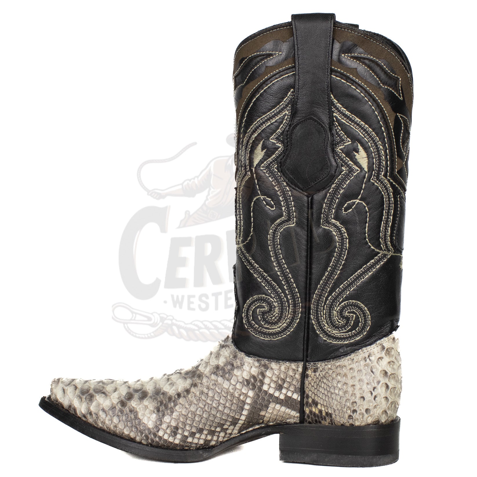 Wild West Men Natural 945749 Python Snip Toe Boot