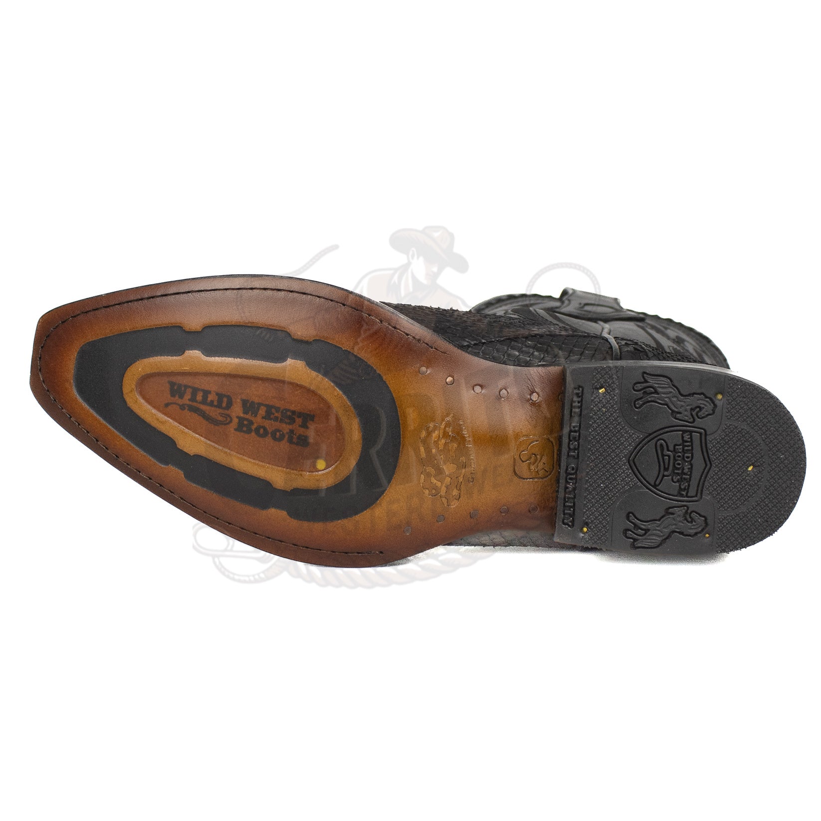 Wild West MN Python Snip Toe Boot 94LIN5705 Nobuck Black