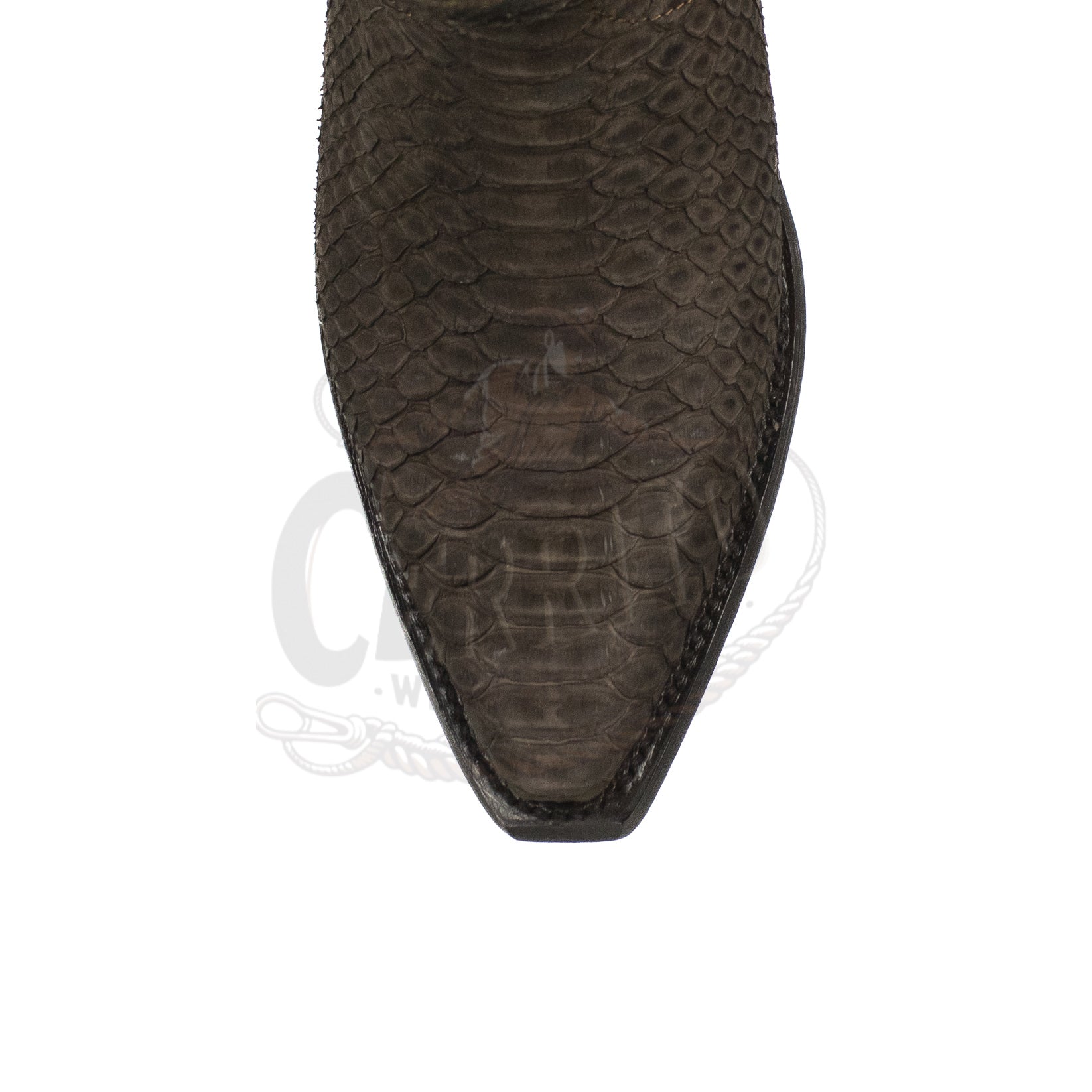 Wild West Men Nobuck Brown 94N5707 Python Snip Toe Boot