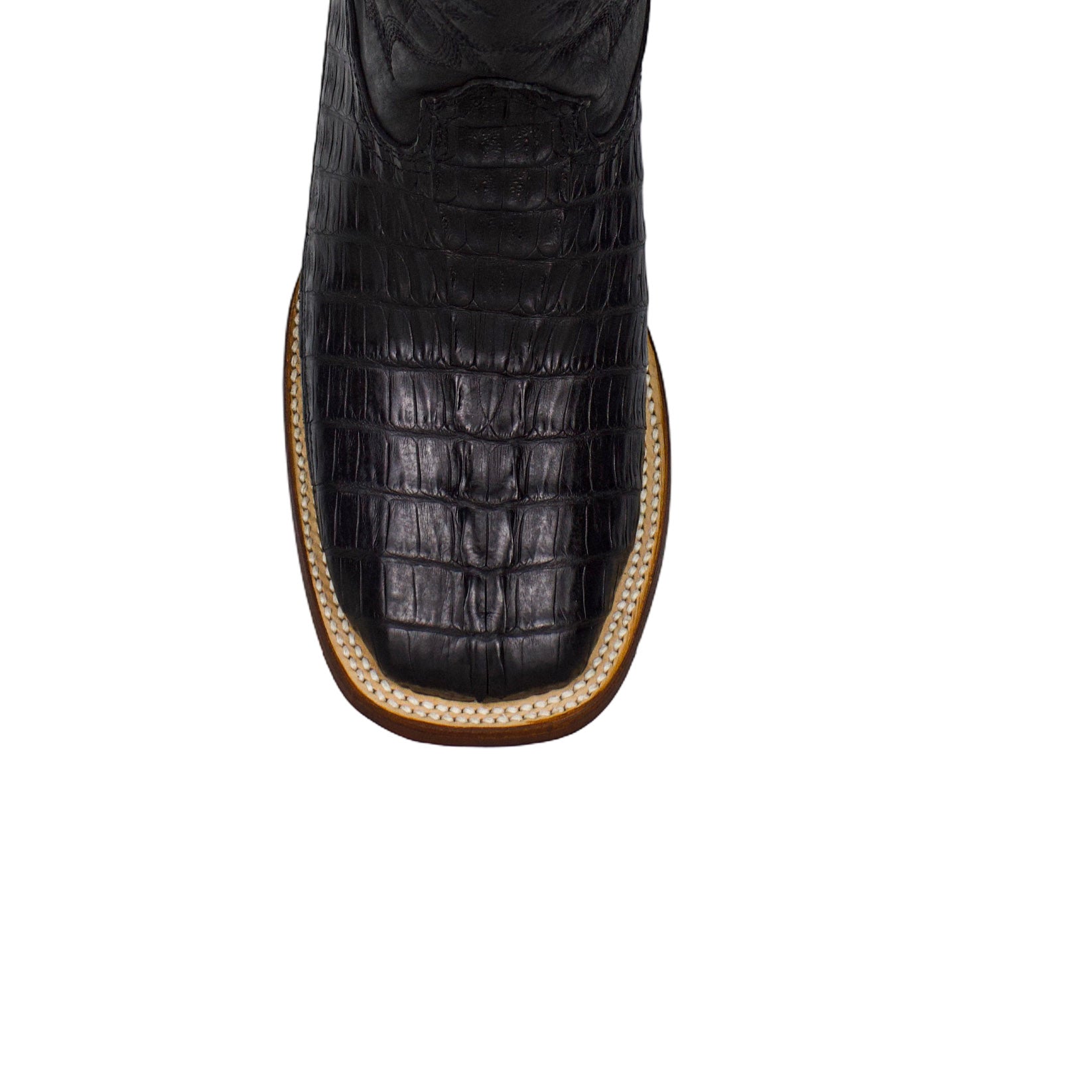 Los Altos Men Caiman Tail Black 8220105 Square Toe Boot