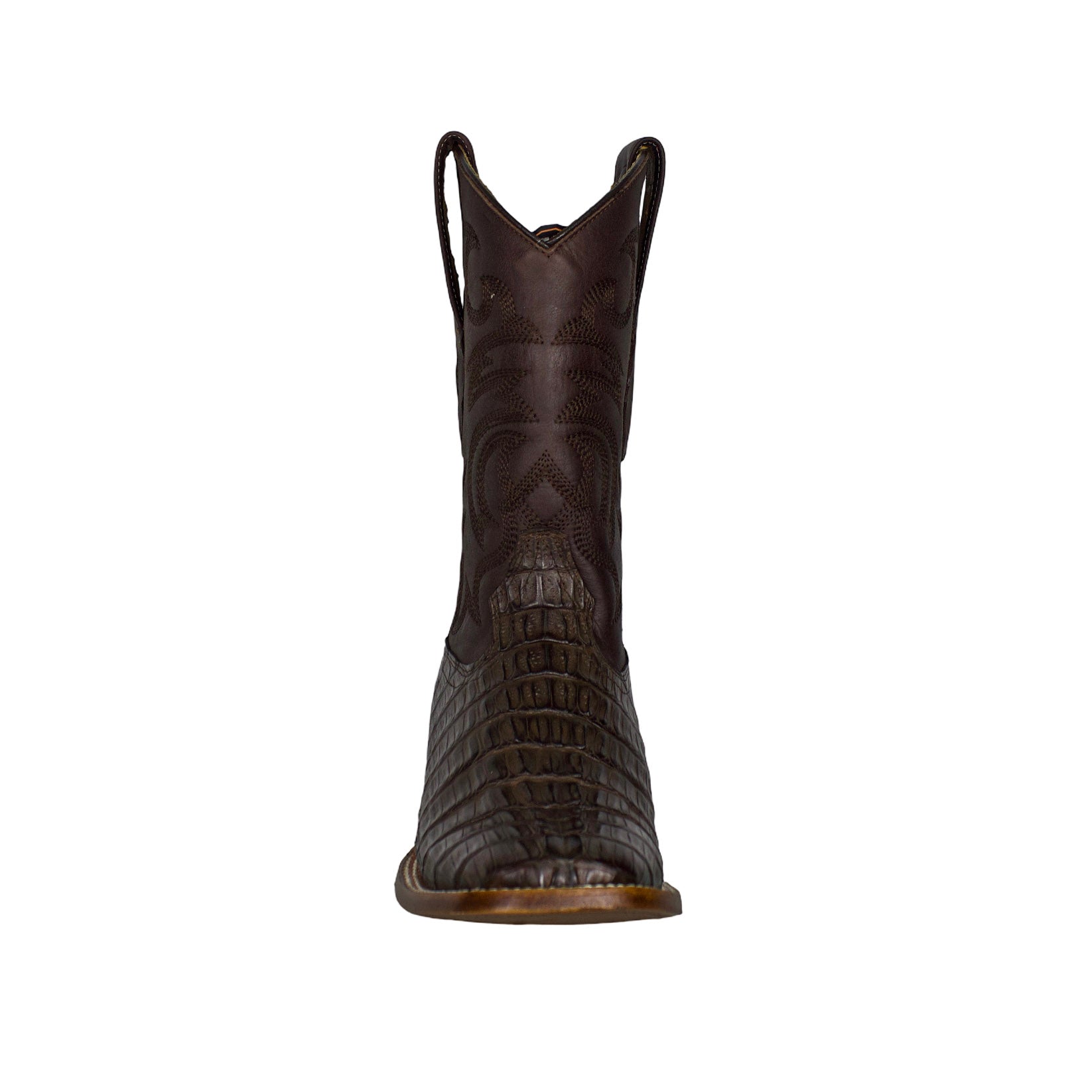 Los Altos Men Caiman Tail Brown 8220107 Square Toe Boot