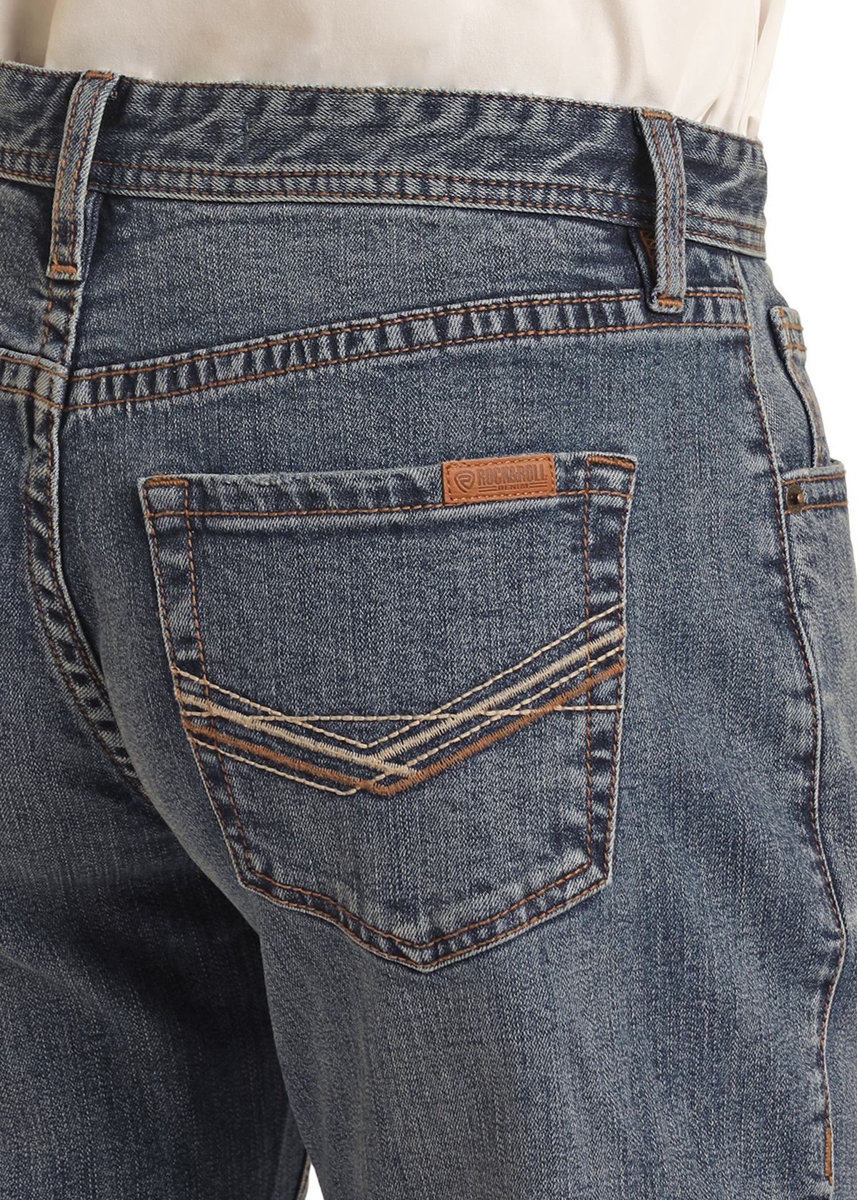 Rock & Roll Men Double Barrel Stack Jeans VMTBD03712