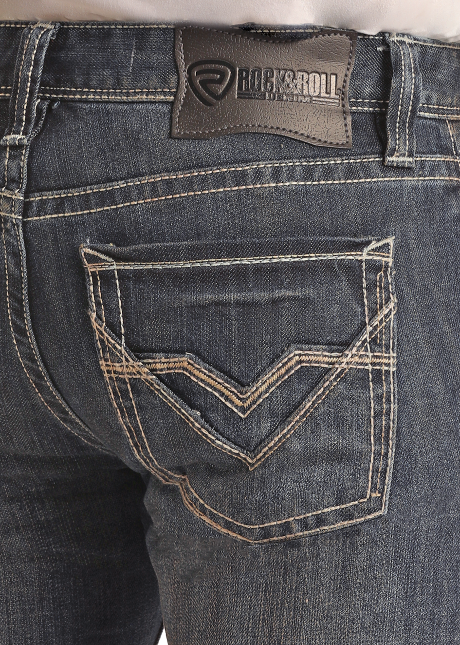Rock & Roll Men Pistol Stackable Bootcut Jeans MSP1763