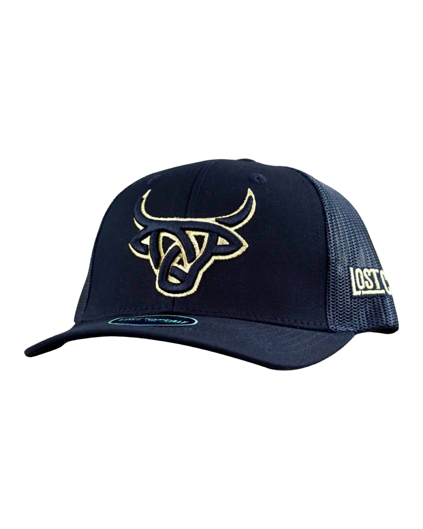 Lost Calf Cap Black Gold Curve