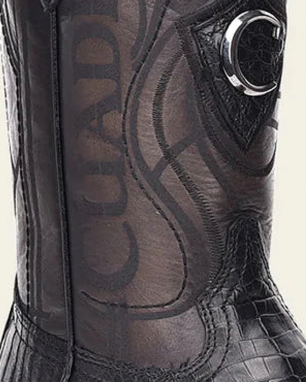 Cuadra MN Caiman Belly Square Toe Boot 3Z1OFY Black