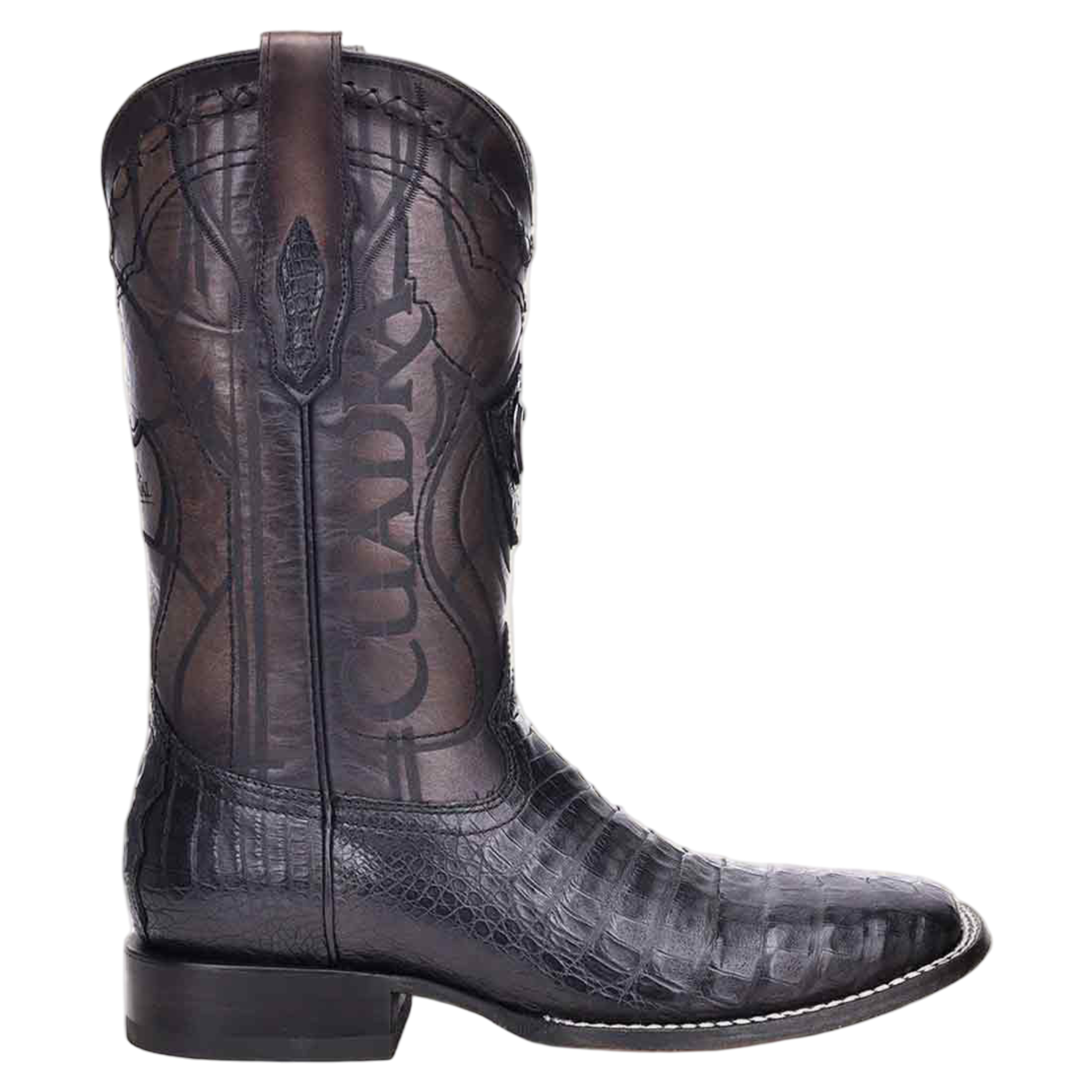 Cuadra MN Caiman Belly Square Toe Boot 3Z1OFY Black