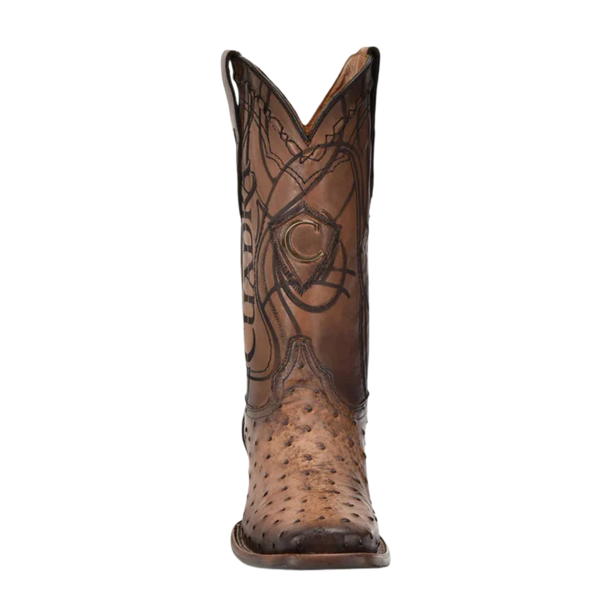 Cuadra MN Ostrich Square Toe Boot 3Z2LA1 Brown