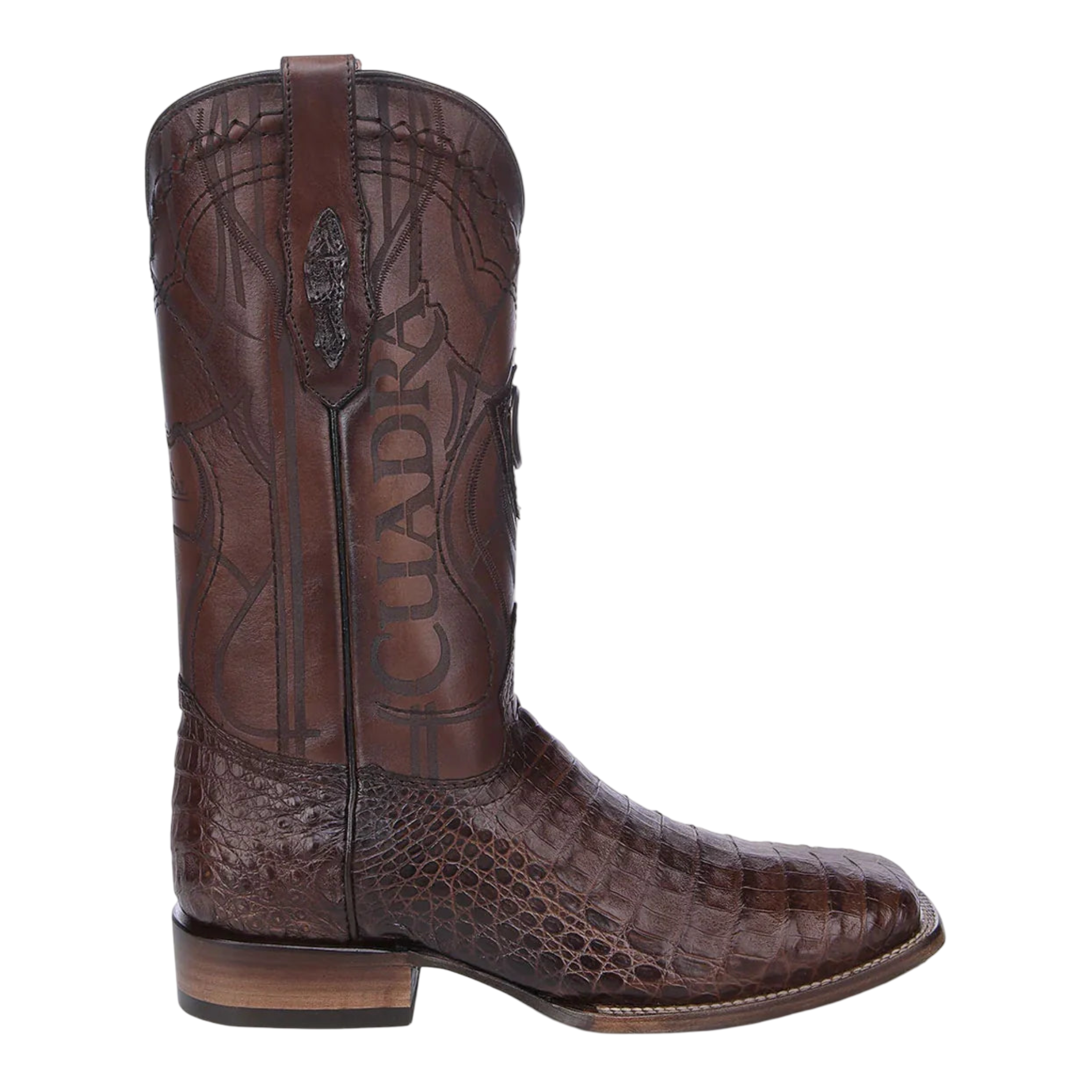 Cuadra MN Caiman Belly Square Toe Boot 3Z1OFY Paris Cafe