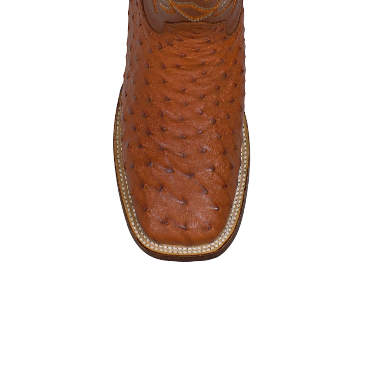 Los Altos Men Cognac Ostrich 8220303 Square Toe Boots