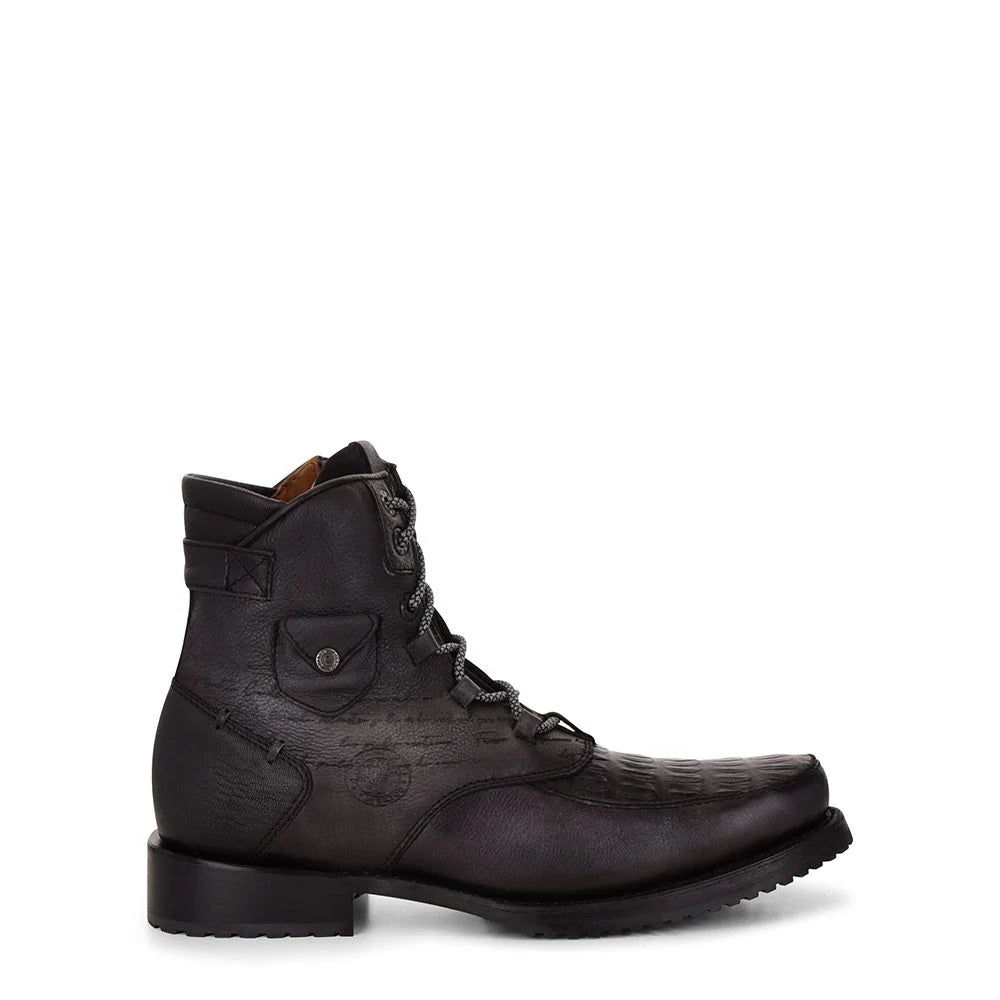 Cuadra MN Caiman Belly Military Shoe 4D09FY Black