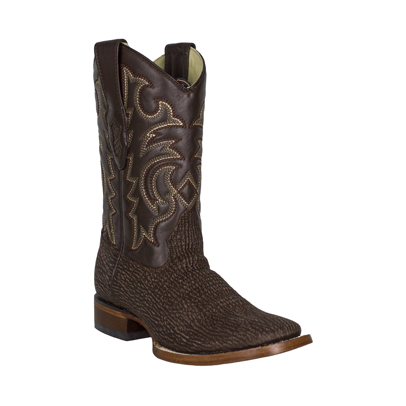 Los Altos Men Shark Rustic Brown 8220907 Square Toe Boot