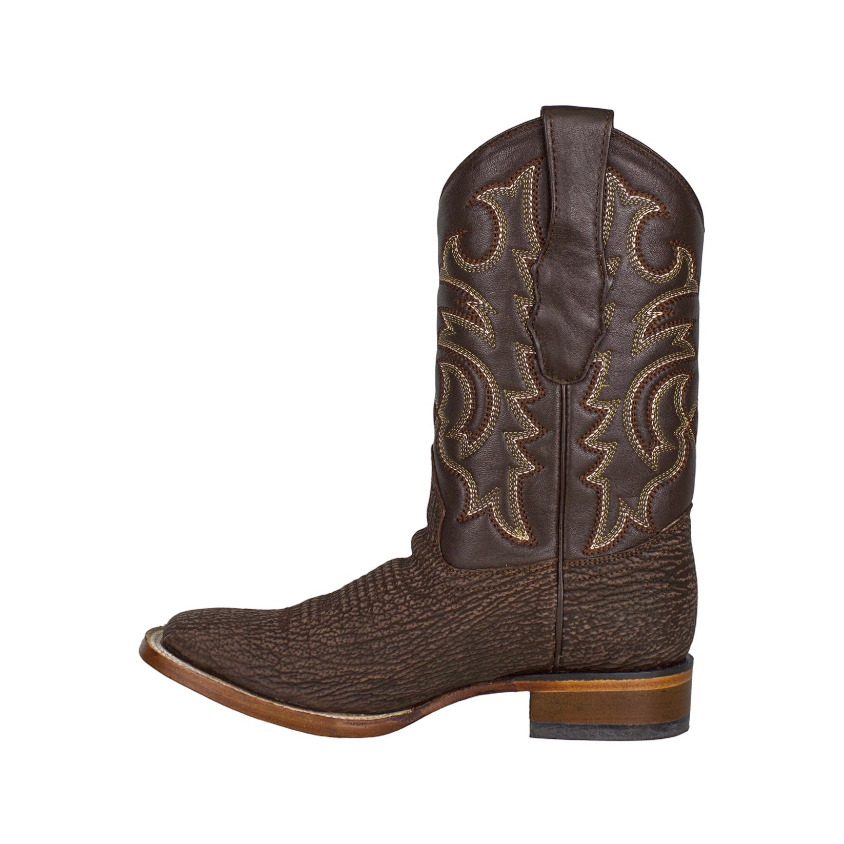 Los Altos Men Shark Rustic Brown 8220907 Square Toe Boot