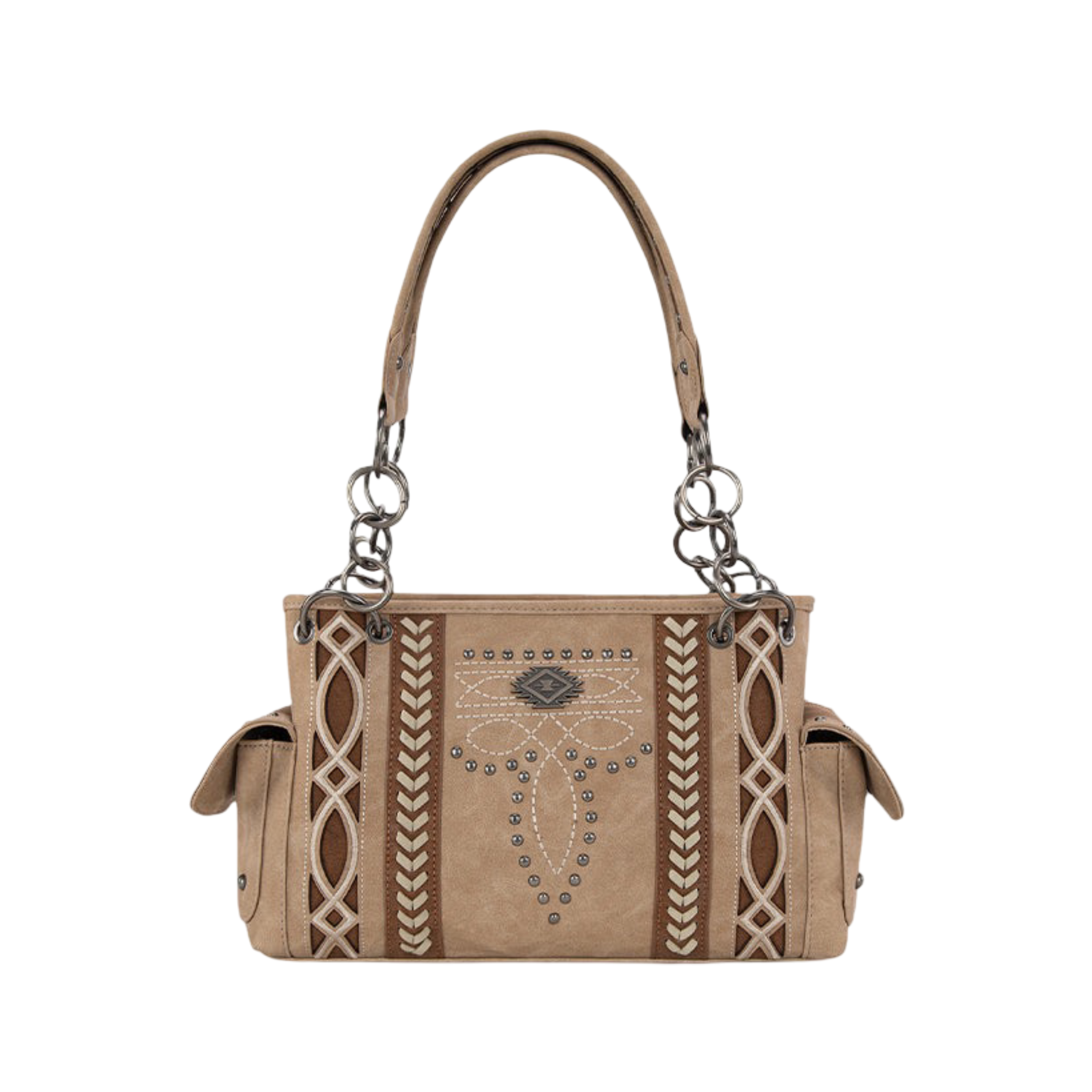 Montana West WMN Cut-Out Embroidered Concealed Carry Satchel MW1325G-8085TN