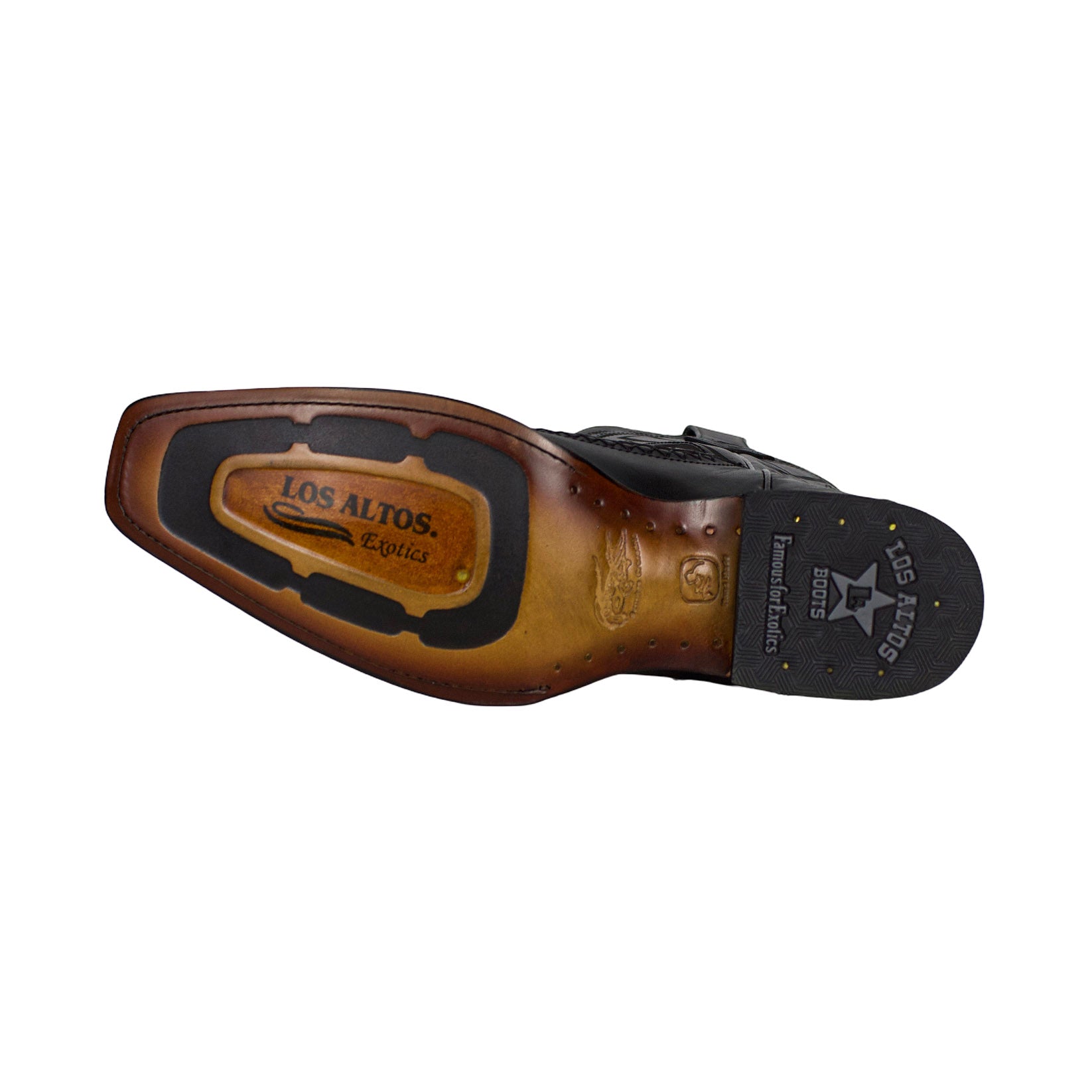 Los Altos Men Caiman Belly Black Cherry 77LFI8218 Narrow European Square Toe