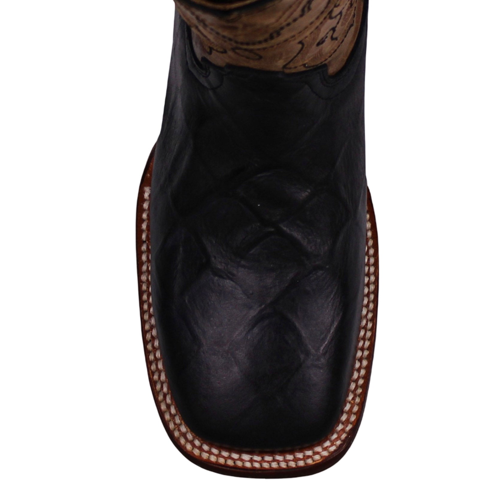Cerrito MN Azabache Pirarucu Imitation Square Toe Boot ISB029 Black