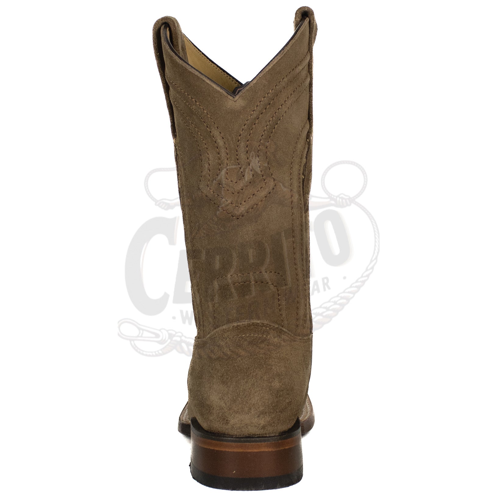 Los Altos Men Suede Cappuccino 8226660 Square Toe Boot