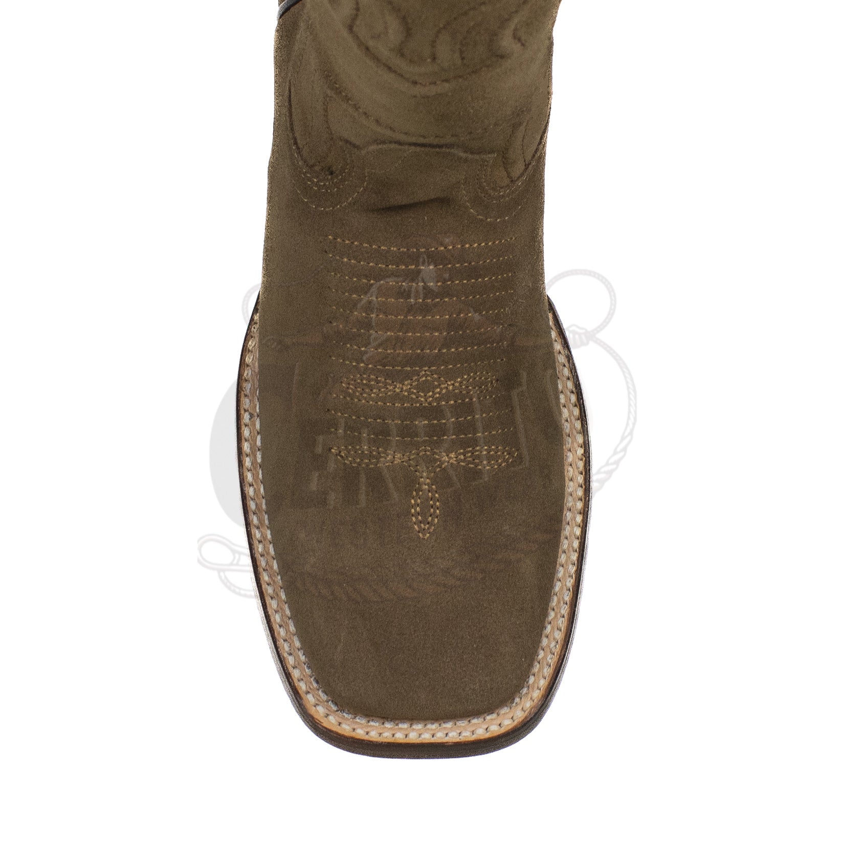 Los Altos Men Suede Cappuccino 8226660 Square Toe Boot