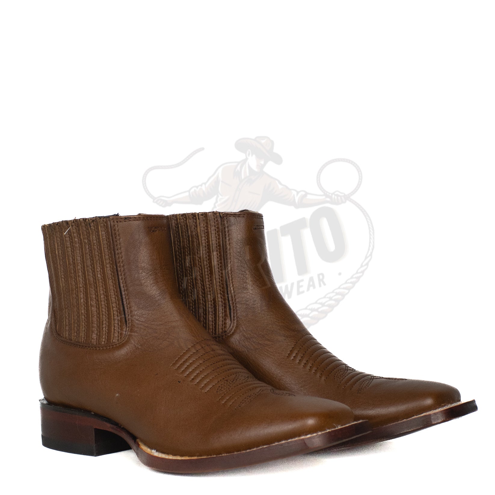 Los Altos Men Square Toe Belmont Brown 82BM2107 Ankle Boot