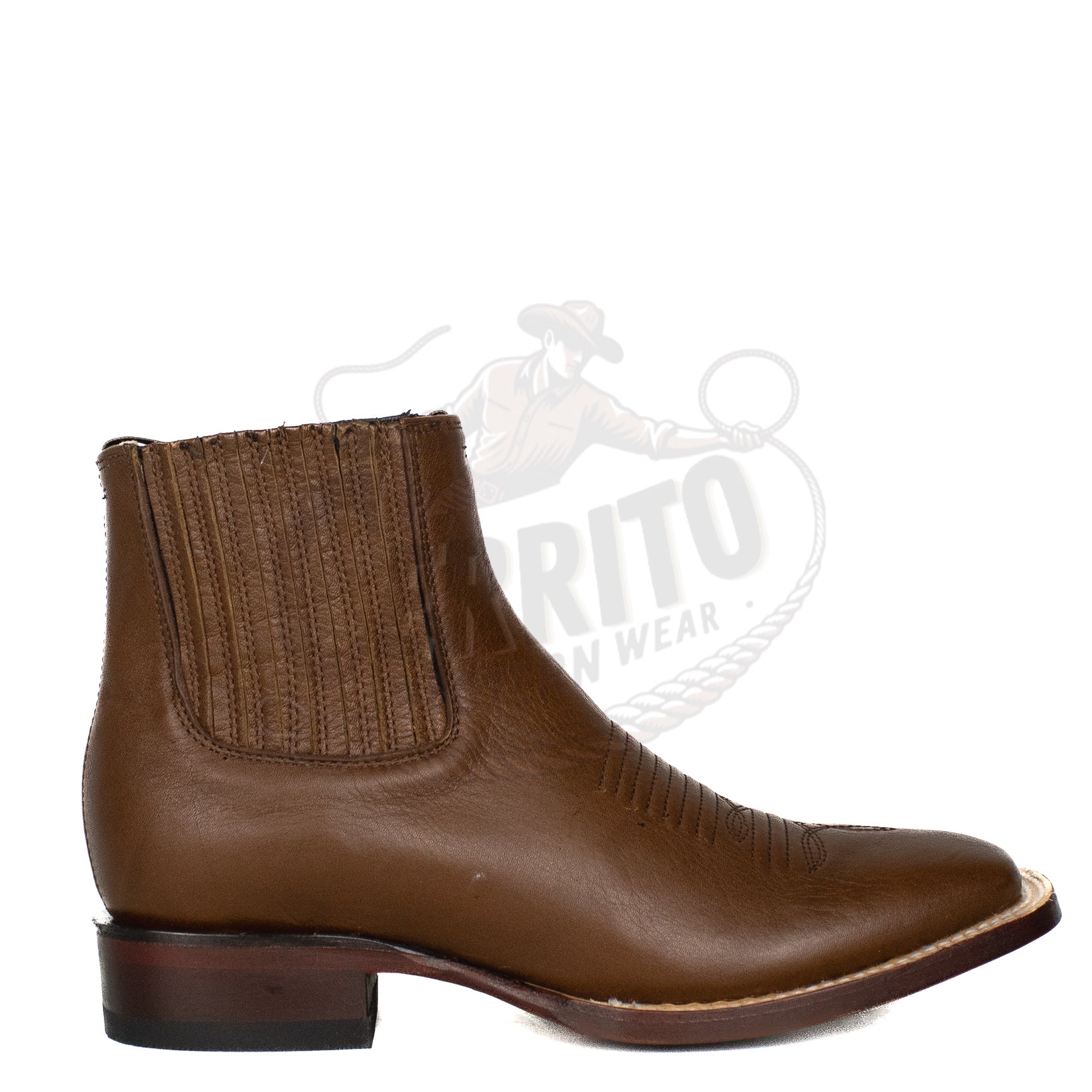 Los Altos Men Square Toe Belmont Brown 82BM2107 Ankle Boot
