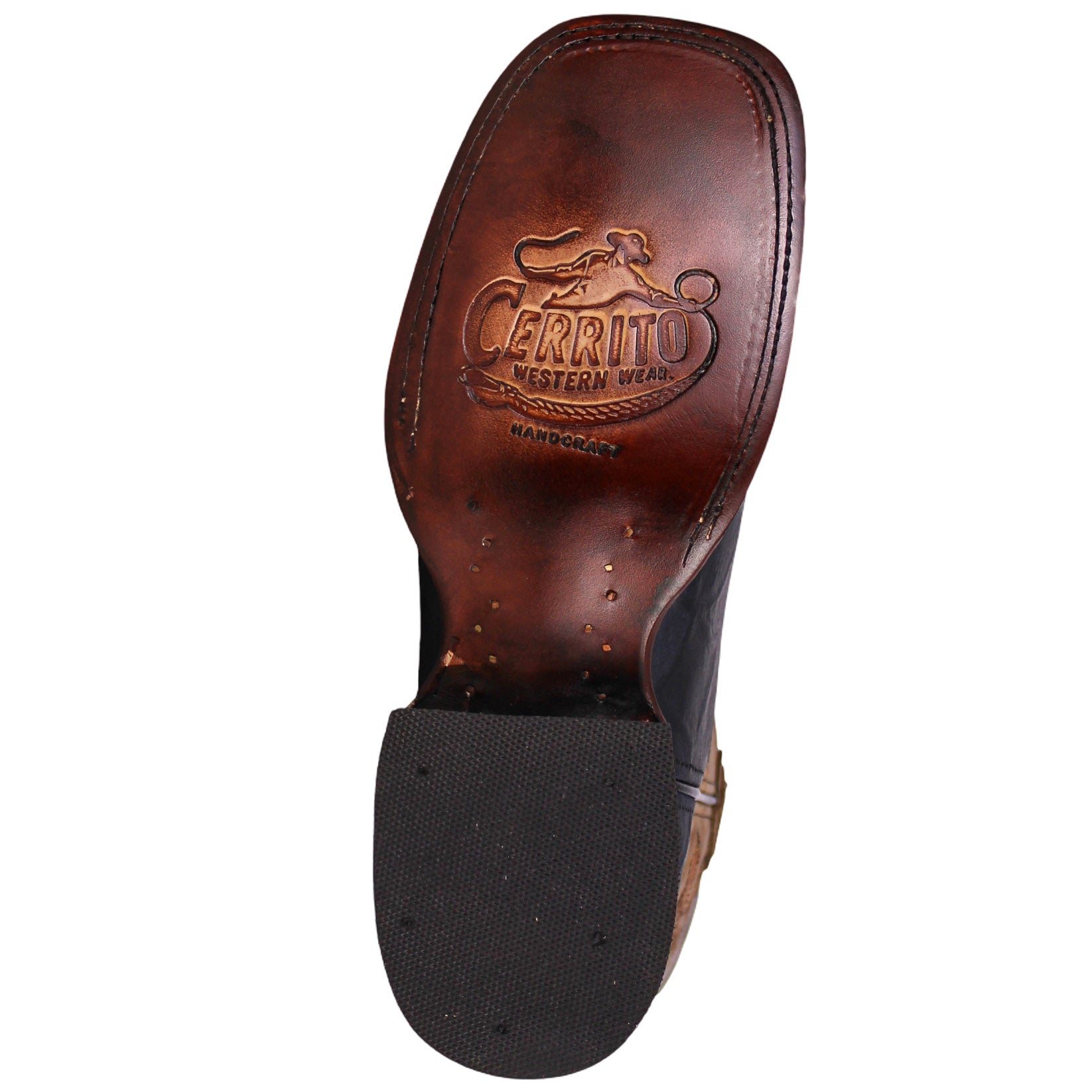 Cerrito MN Azabache Pirarucu Imitation Square Toe Boot ISB029 Black