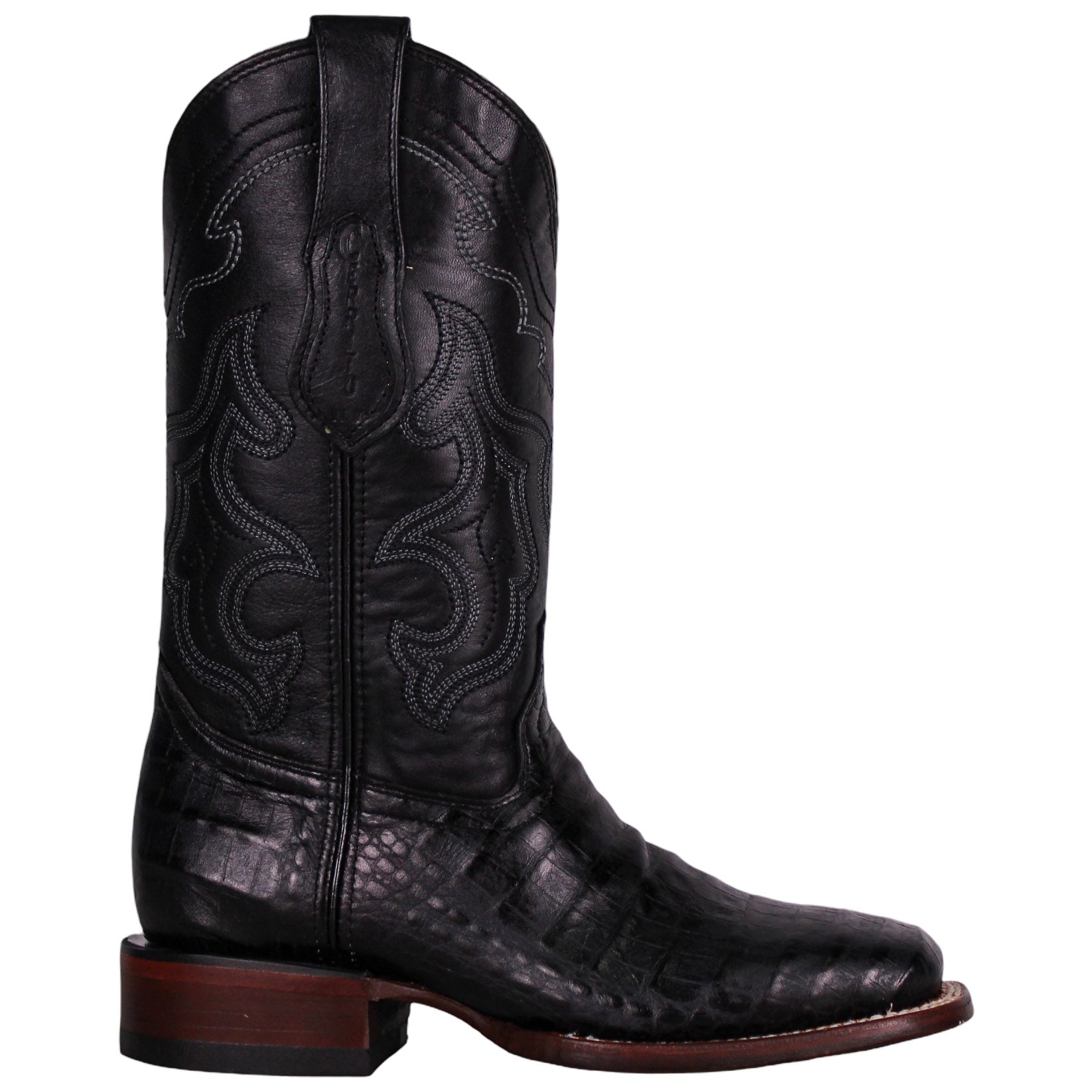 Cerrito MN Caiman Square Toe Boot ISB311C Black